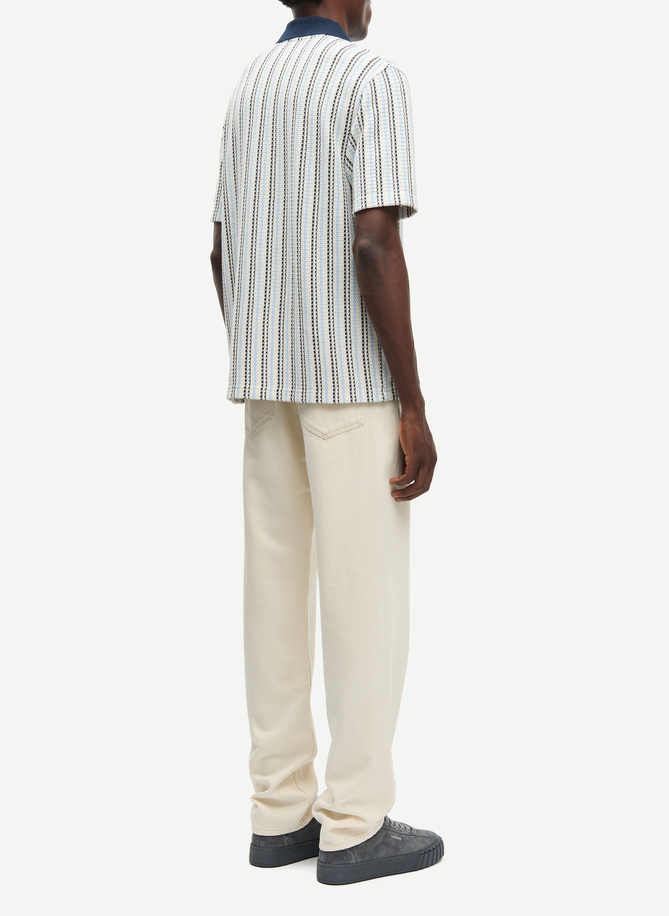 Striped polo shirt SAMSOE SAMSOE Blue