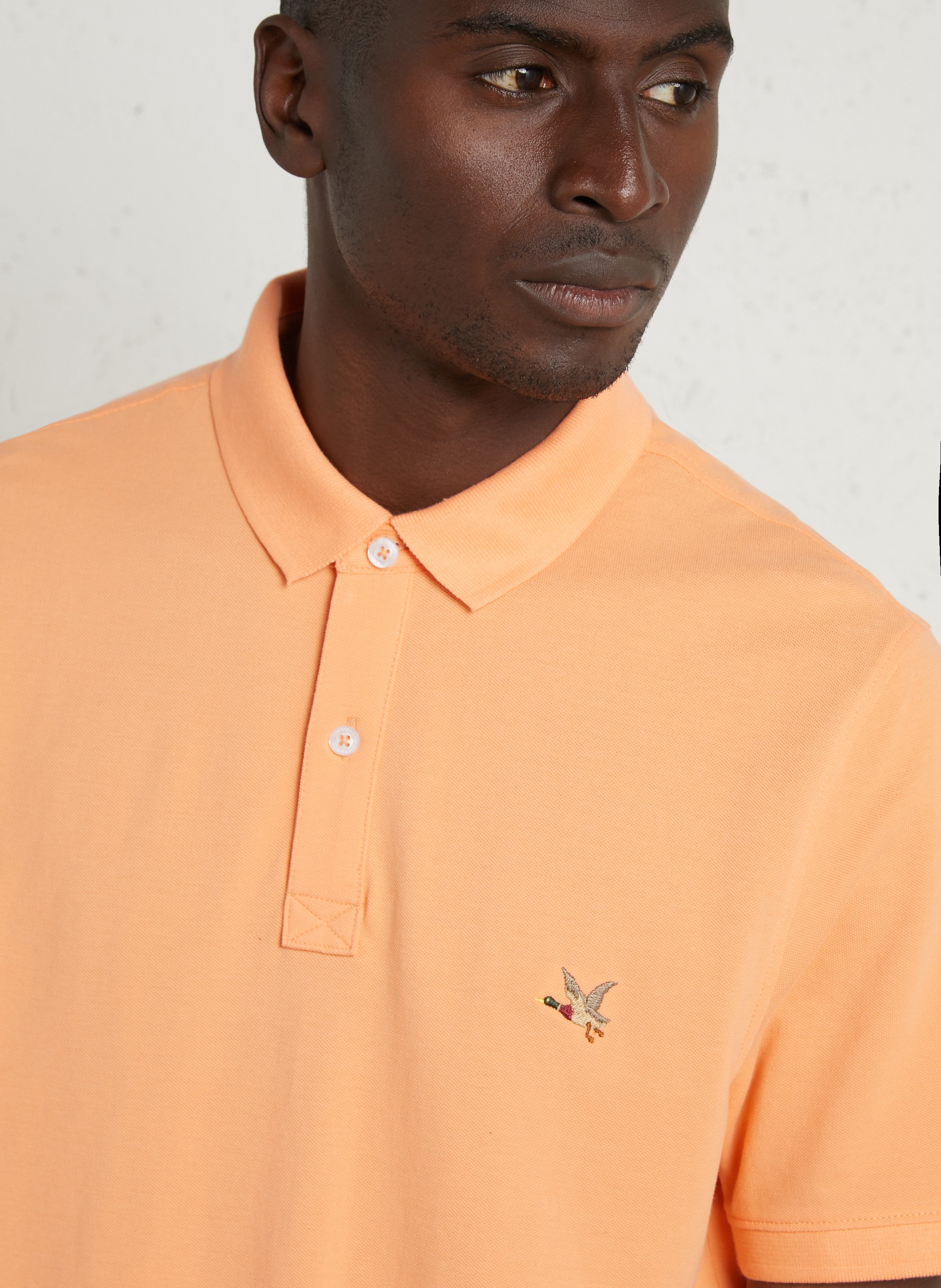 Short-sleeved organic cotton polo shirt CHEVIGNON Orange