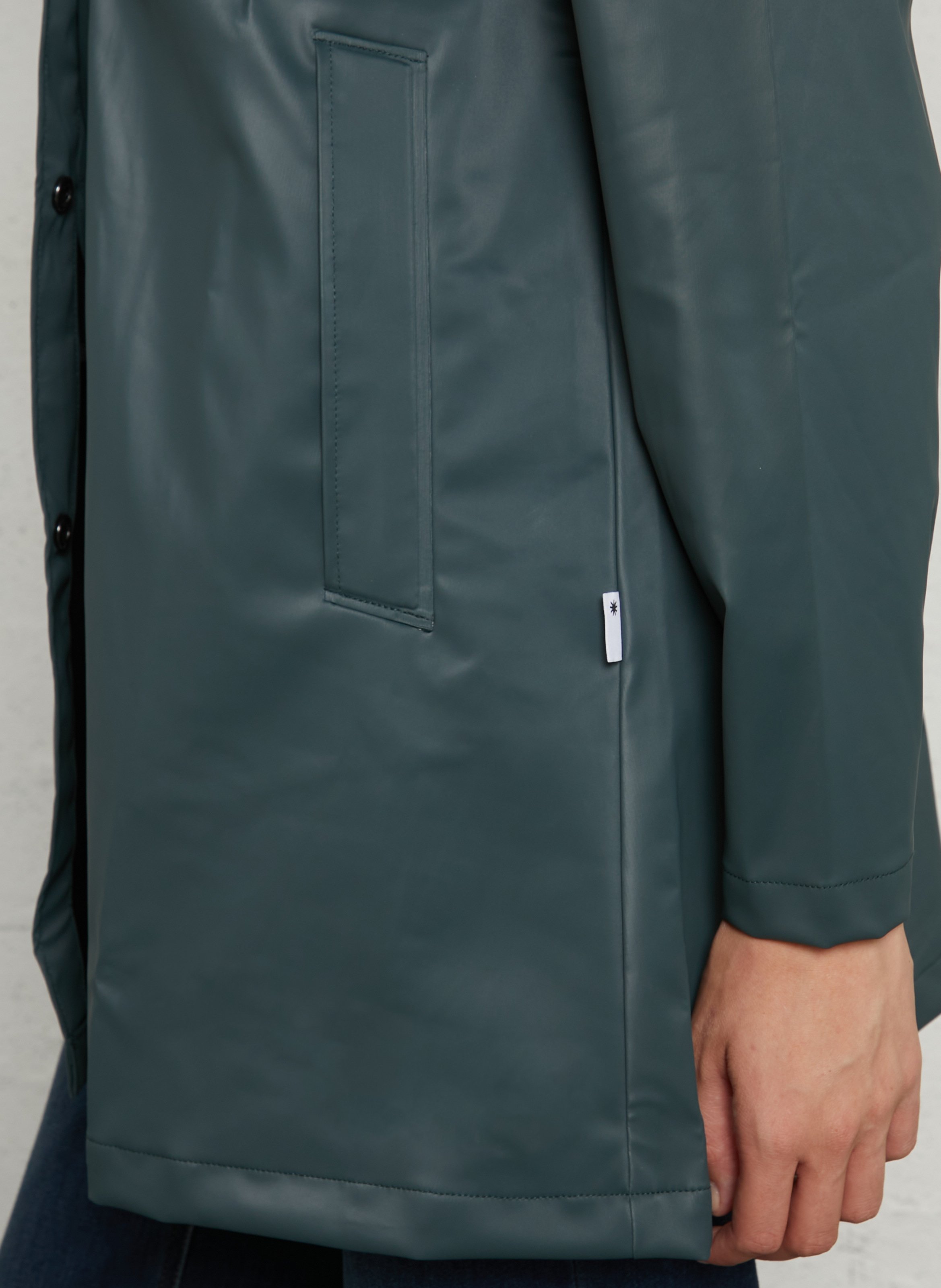 Imperméable droite à capuche RAINS Vert