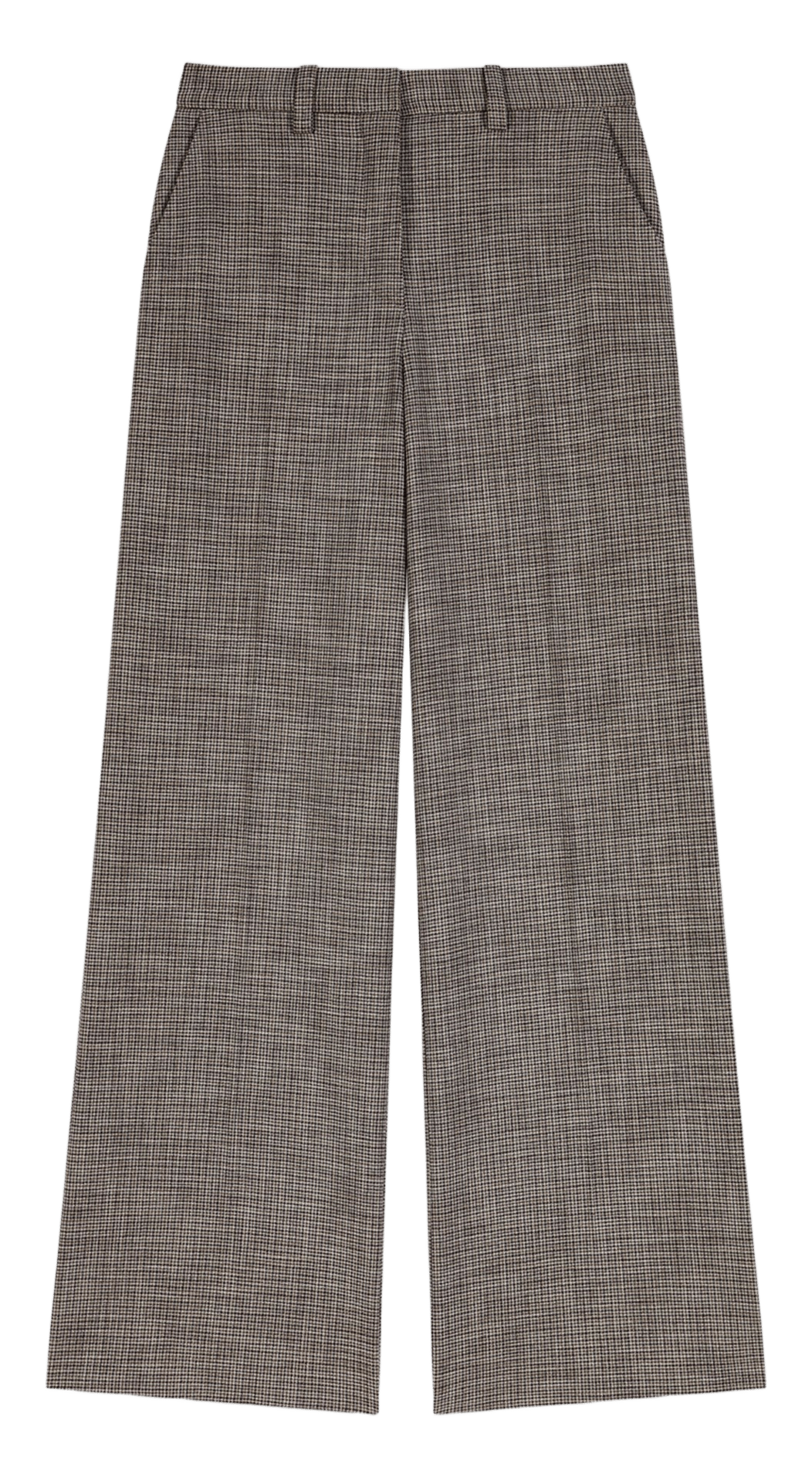 Pantalon droit à plis MAJE Marron
