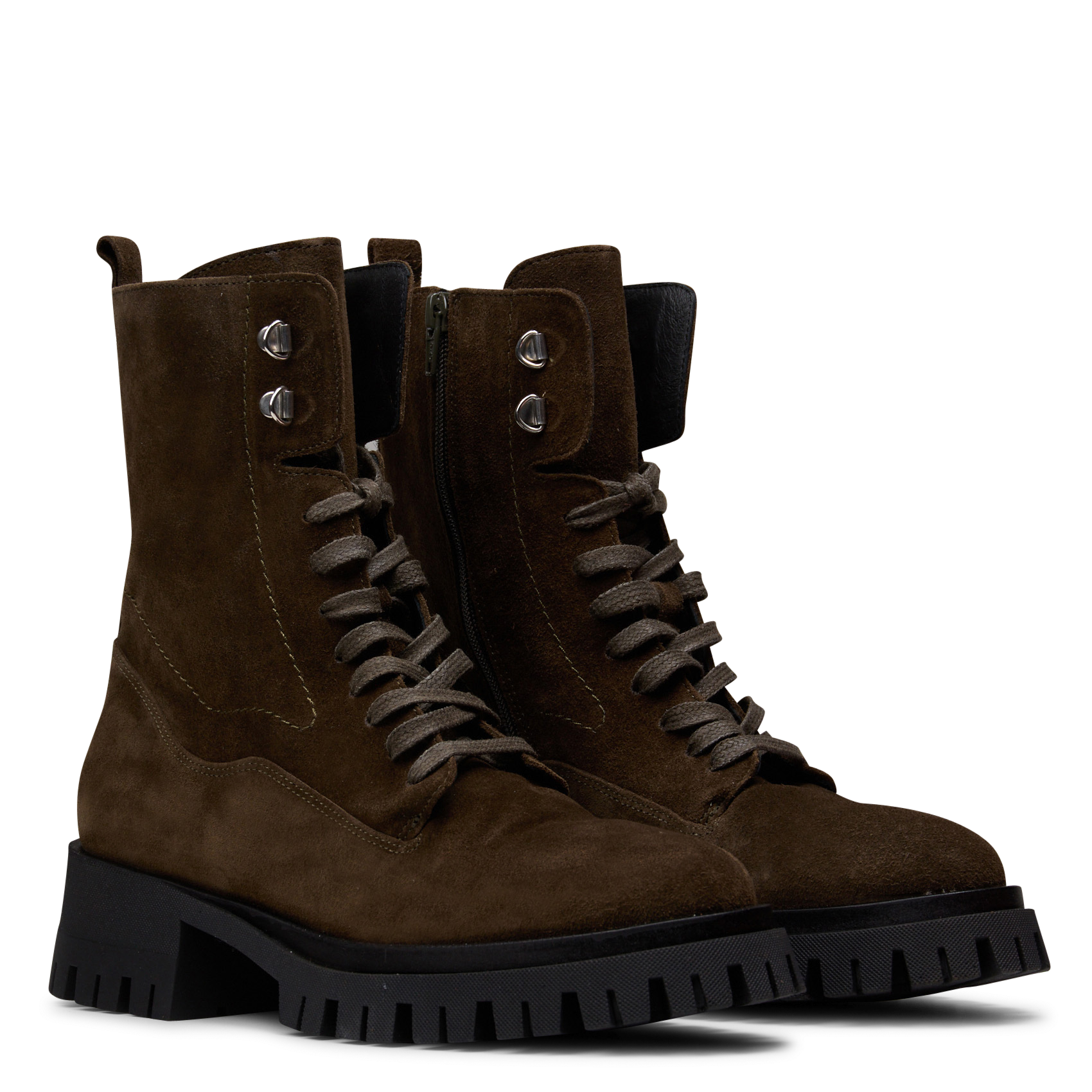 Leather ankle boots MELLOW YELLOW Khaki