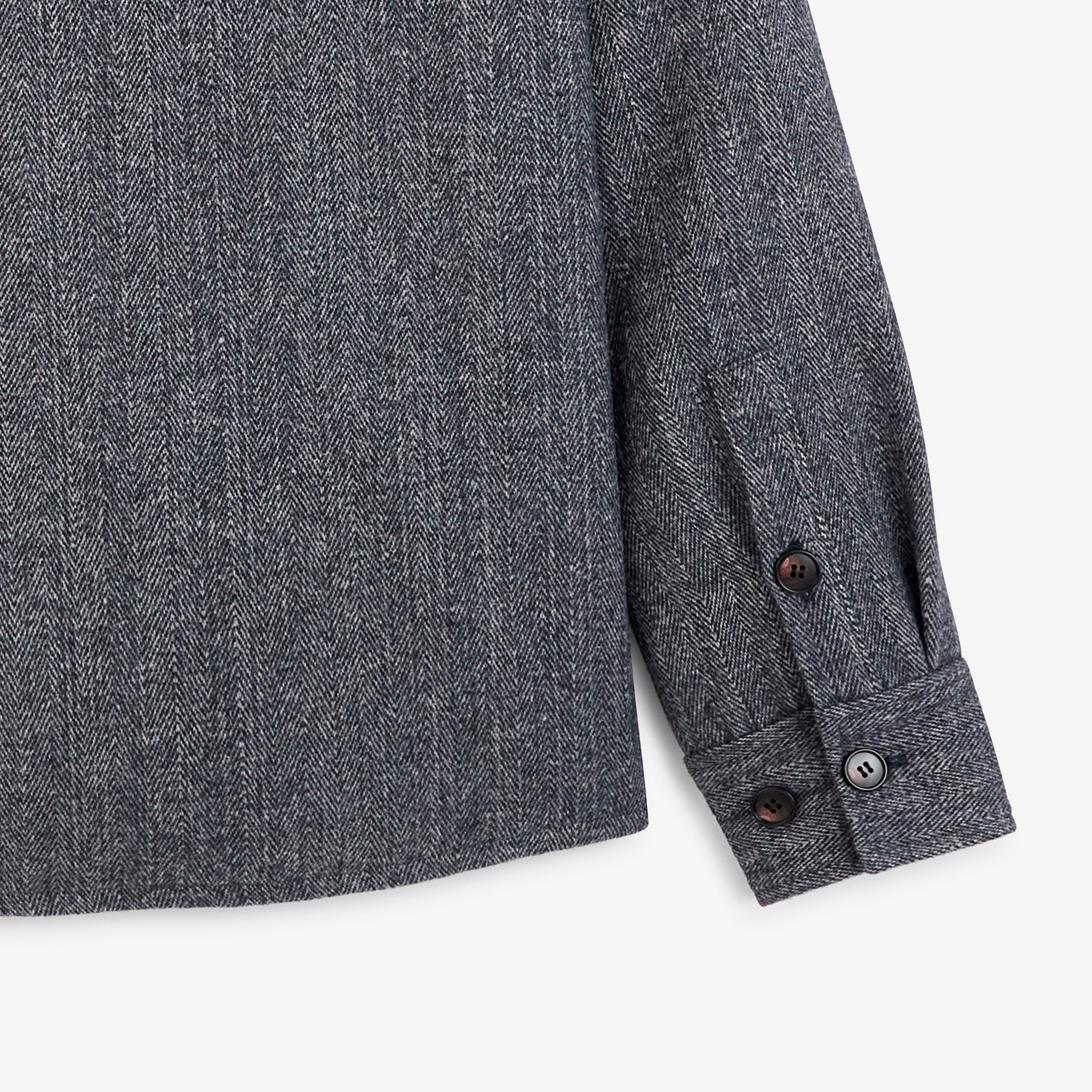 Navy blue chevron TRAP overshirt SERGE BLANCO Blue