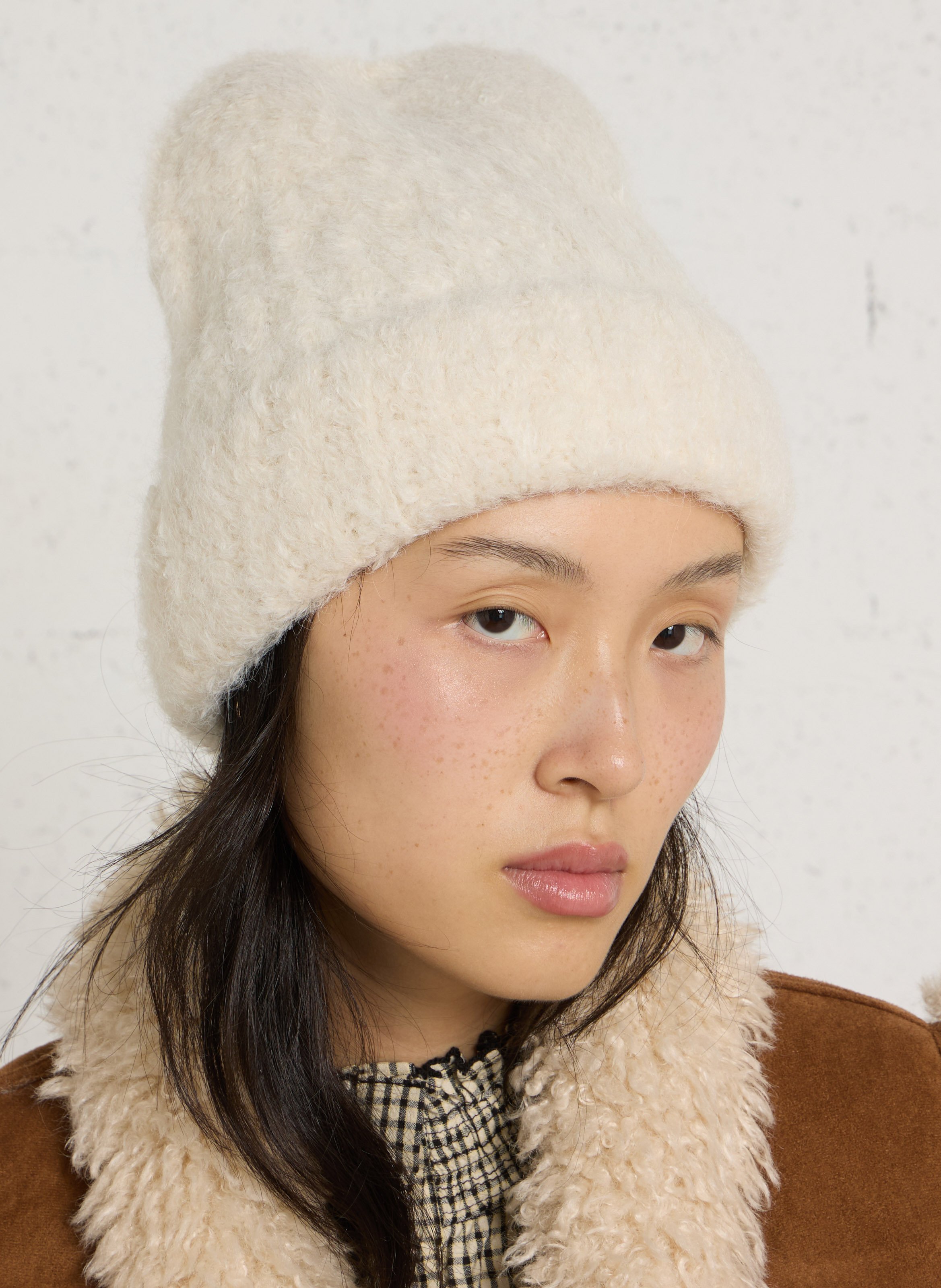 Knit beanie LE TEMPS DES CERISES White