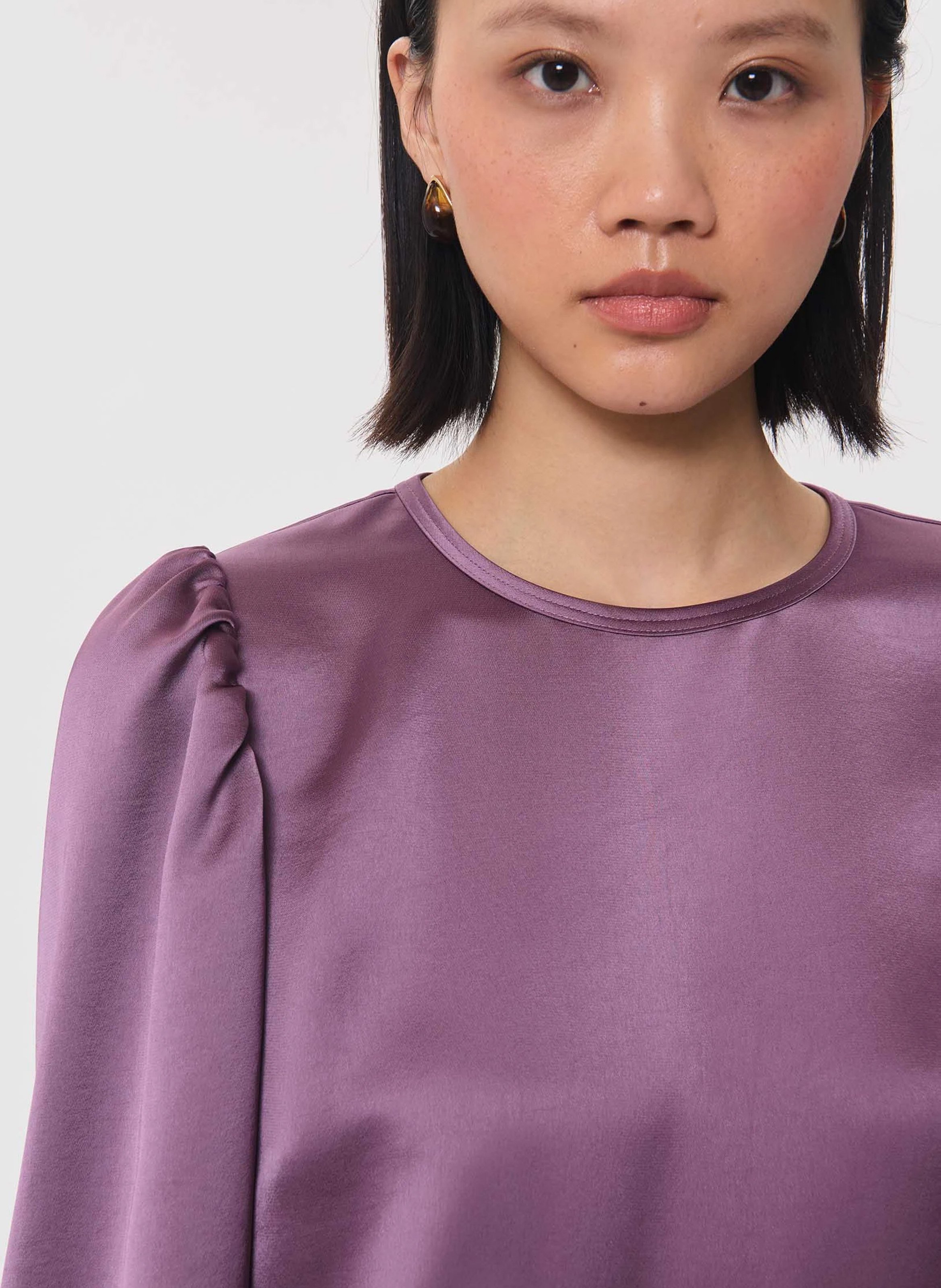 Wijde top met pofmouwen TARA JARMON Violet