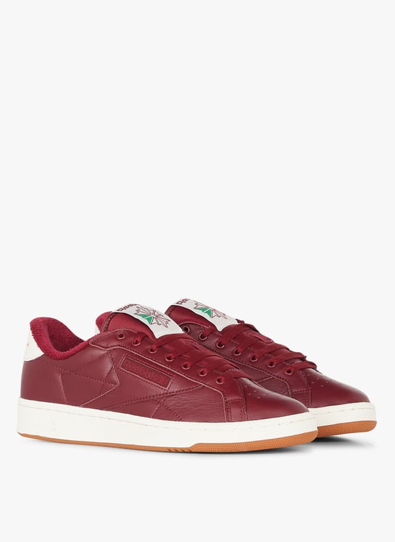 Basket basse en cuir Rouge