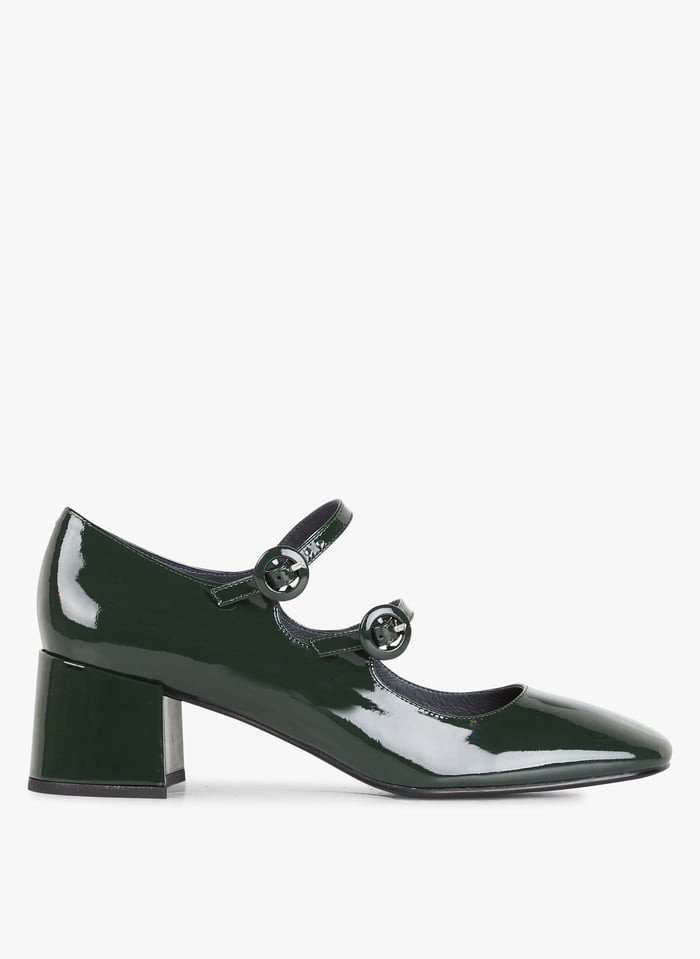 Babies En Cuir Glac Delou Vert Sapin Jonak Femme Place des