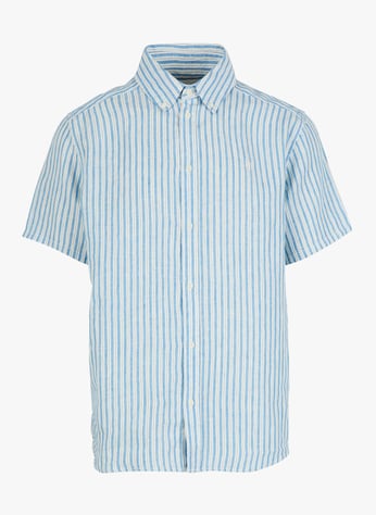 Chemise Lucas à carreaux beige - Col Boutonné | Café Coton Chemise Lucas à carreaux beige - Col Boutonné | Café Coton