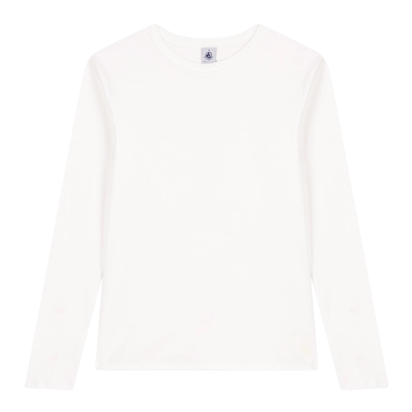 Tee-shirt col rond en coton PETIT BATEAU Blanc