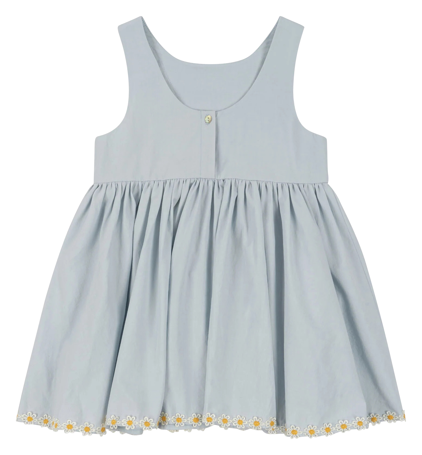 Robe courte col rond en coton bio KONGES SLOJD Bleu