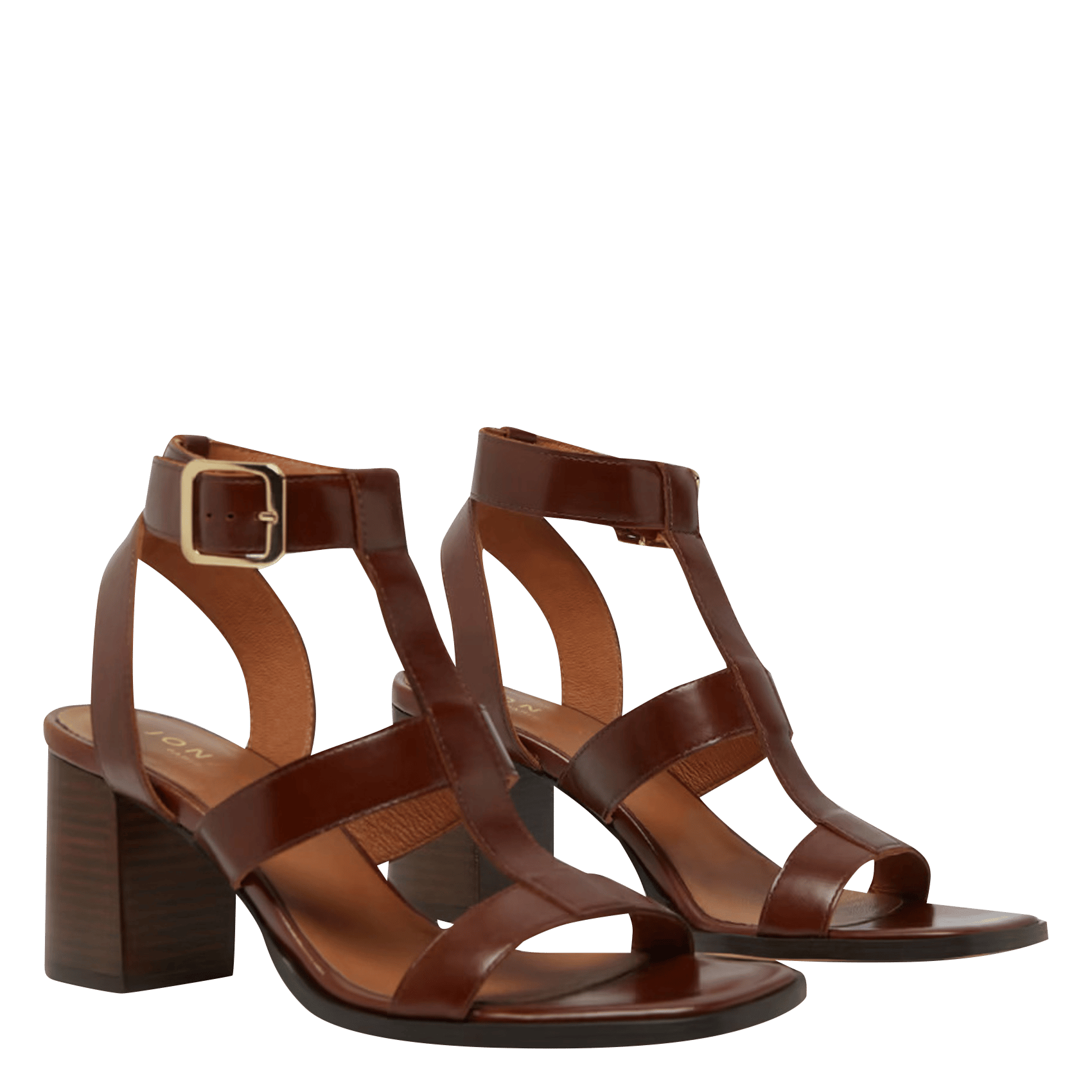 Sandales à talons en cuir JONAK Marron