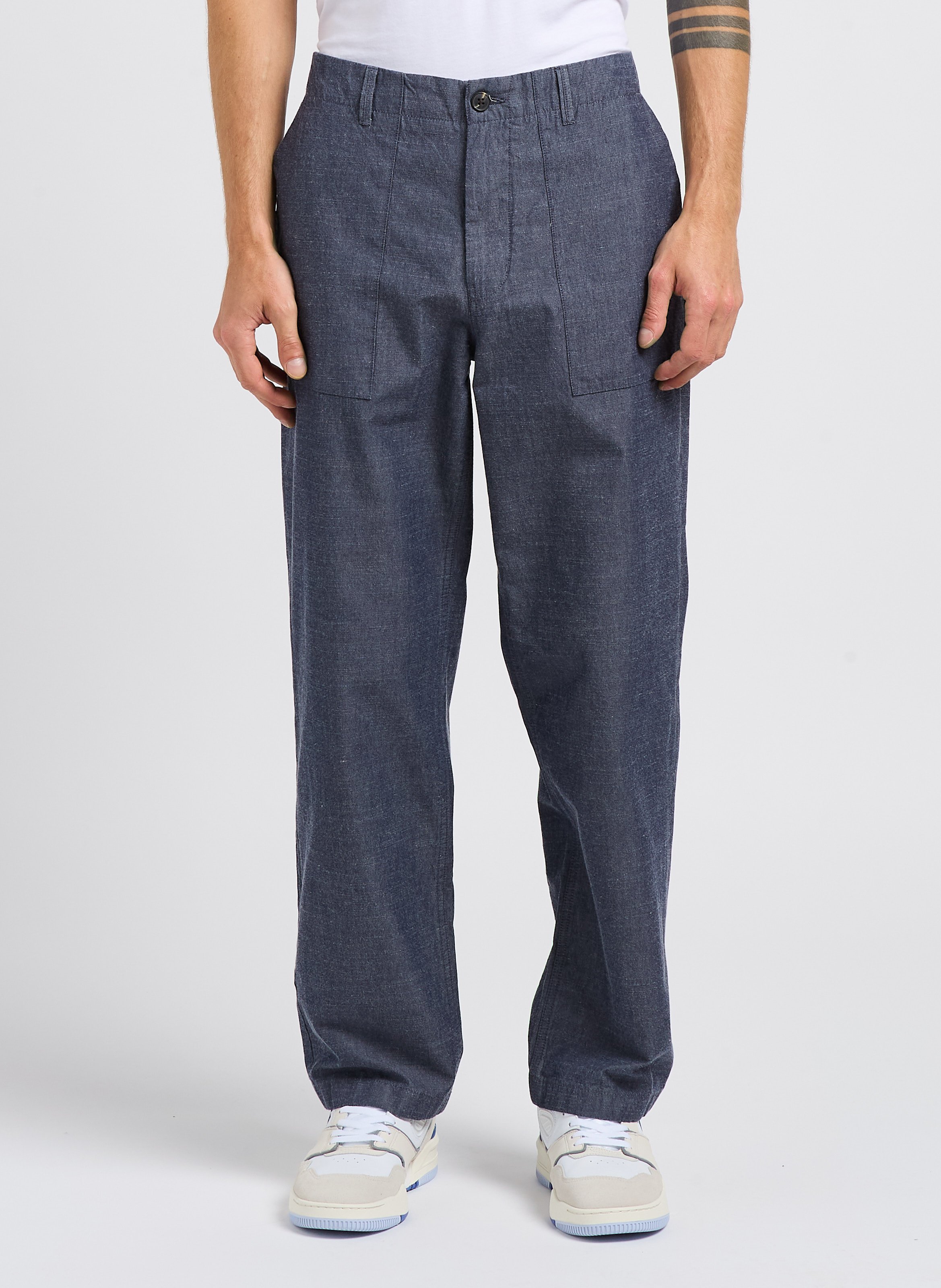 Pantalon droit en coton bio KNOWLEDGE COTTON APPAREL