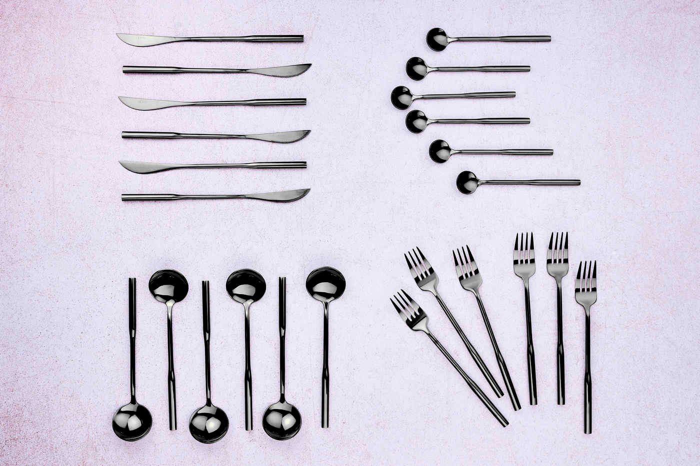 24-piece flatware set Abel - Black BJORN Black