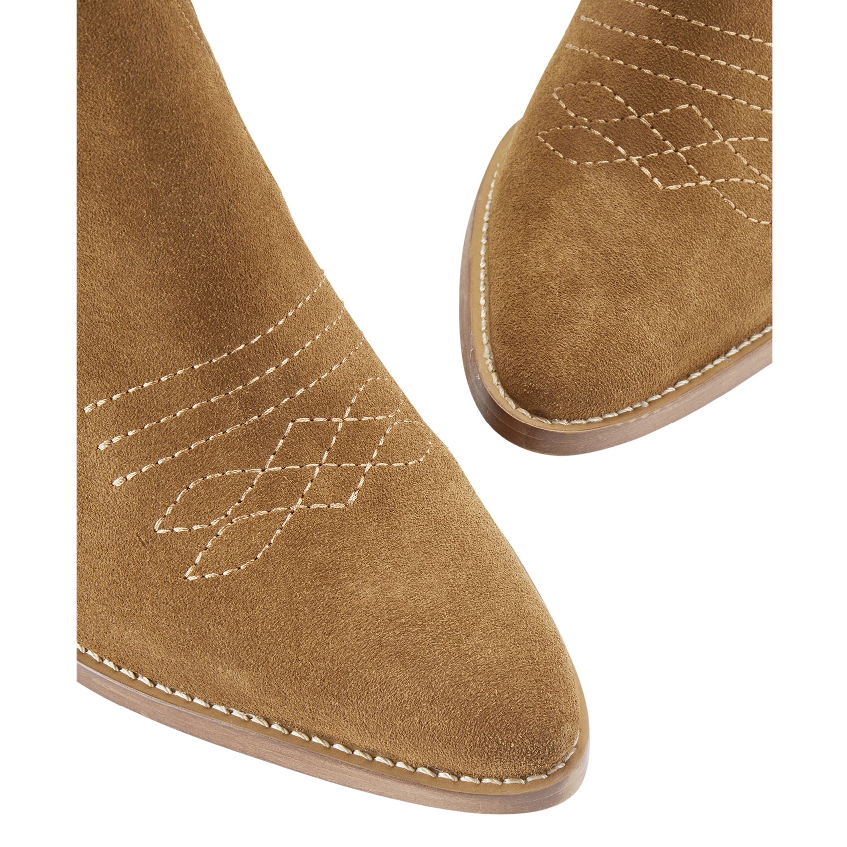 Carey suede heeled ankle boots COSMOPARIS Brown