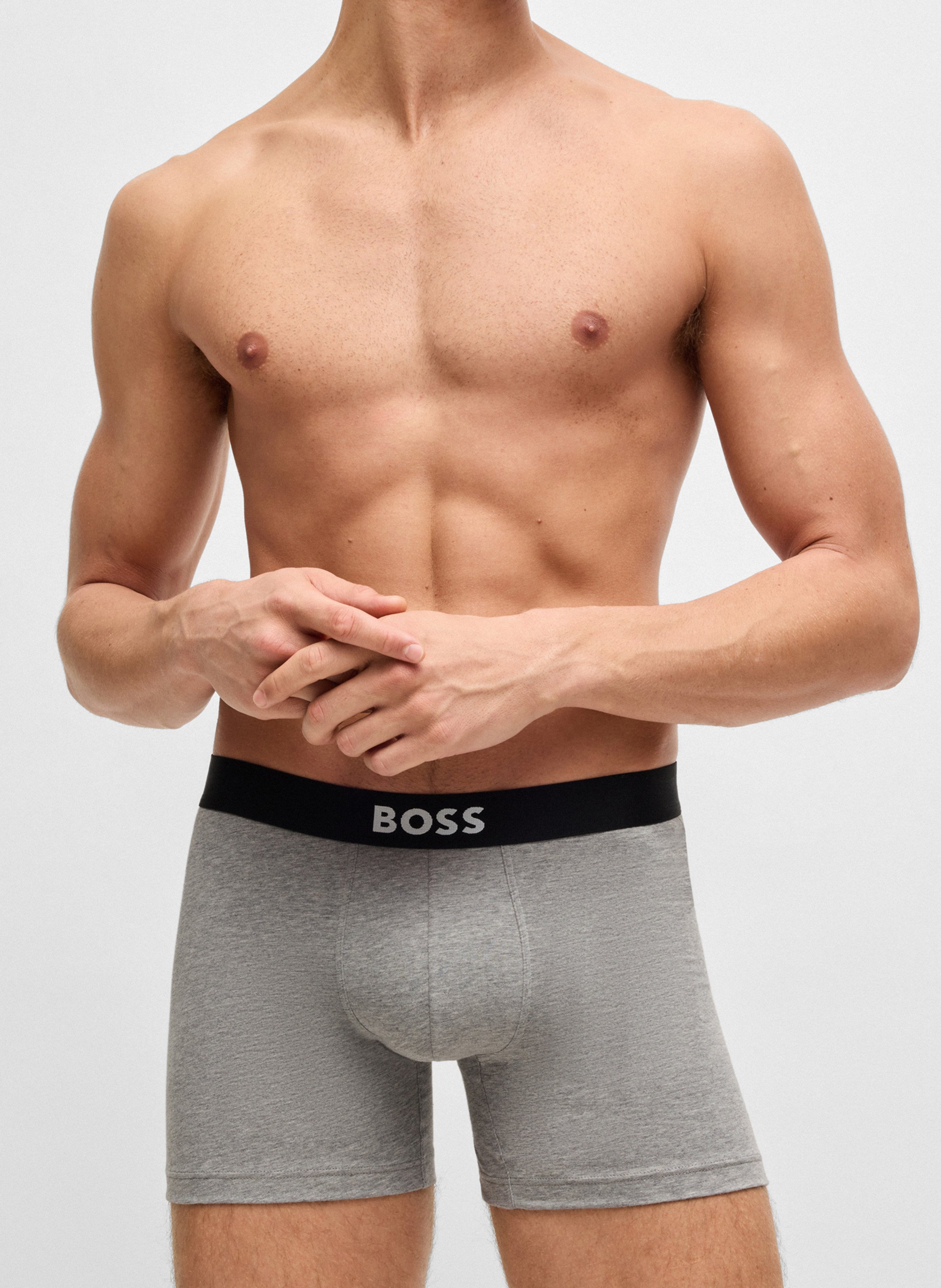 Pack of three cotton trunks BOSS Multicolored