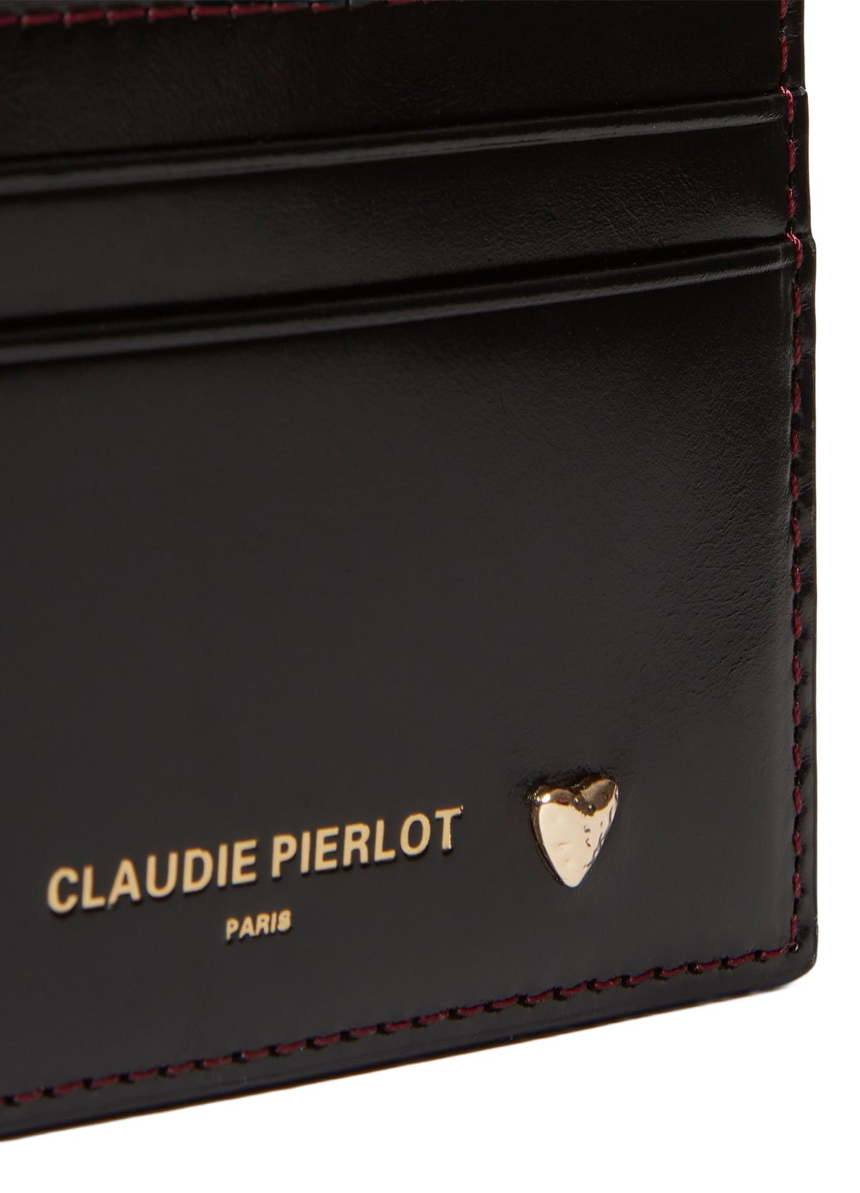 Porte-cartes en cuir CLAUDIE PIERLOT Noir