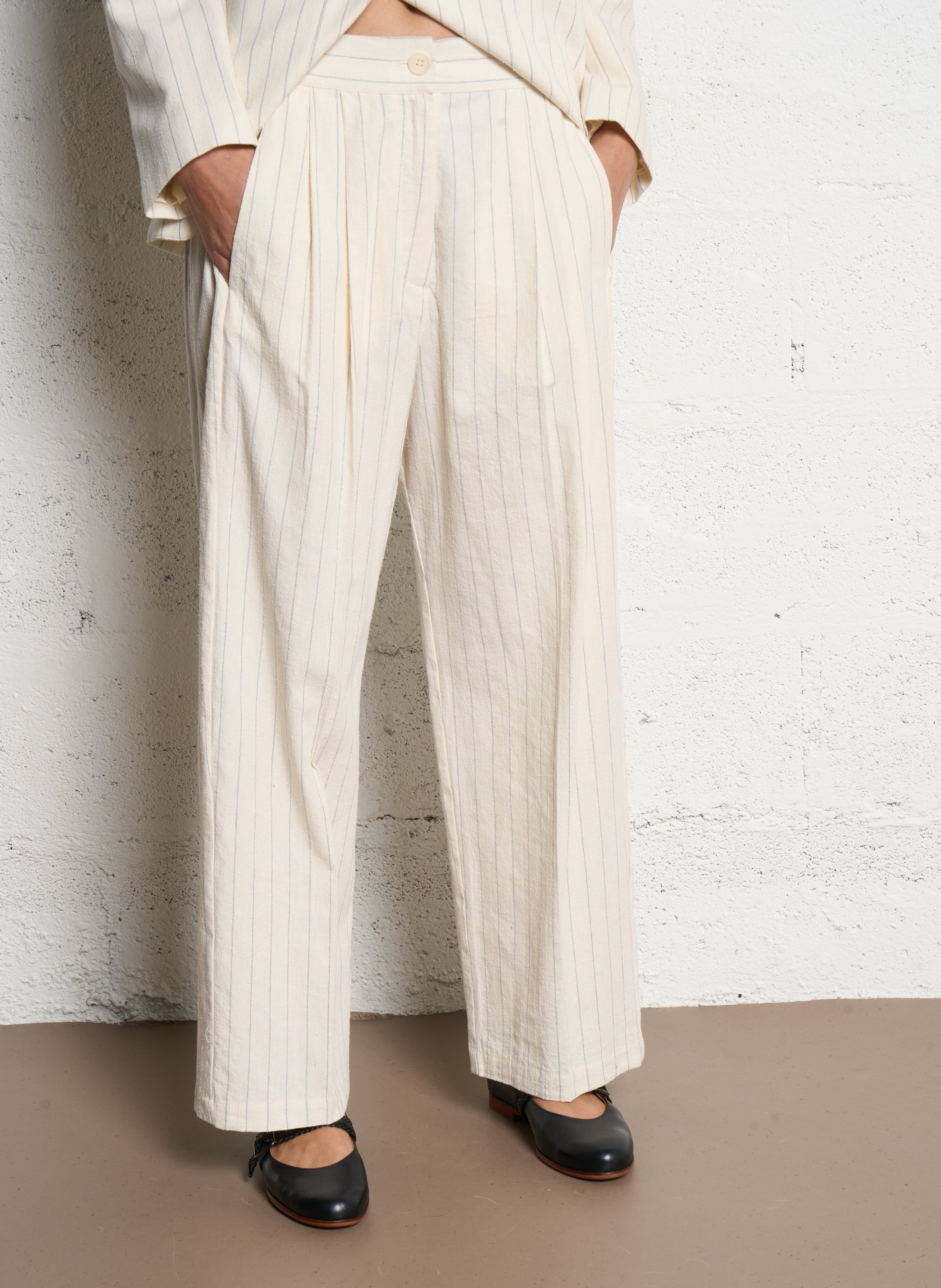 Pantalon droit rayé MASSCOB Multicolored