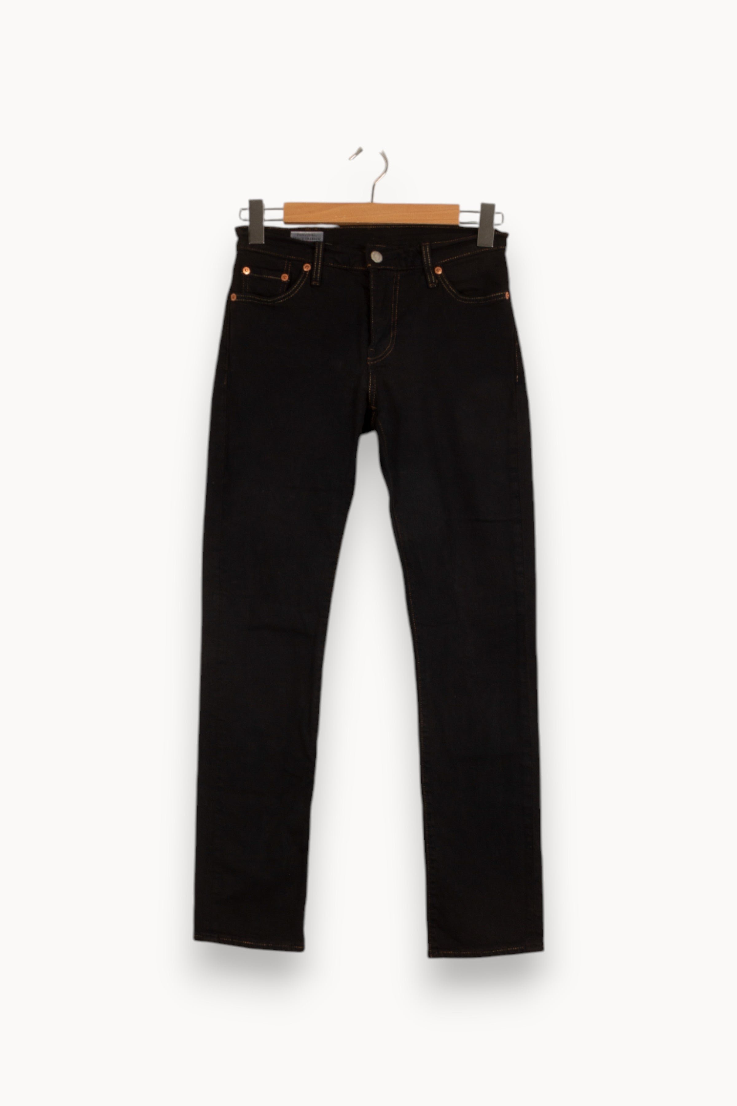 Cropped slim jeans with studs LEVI'S - Seconde main Black