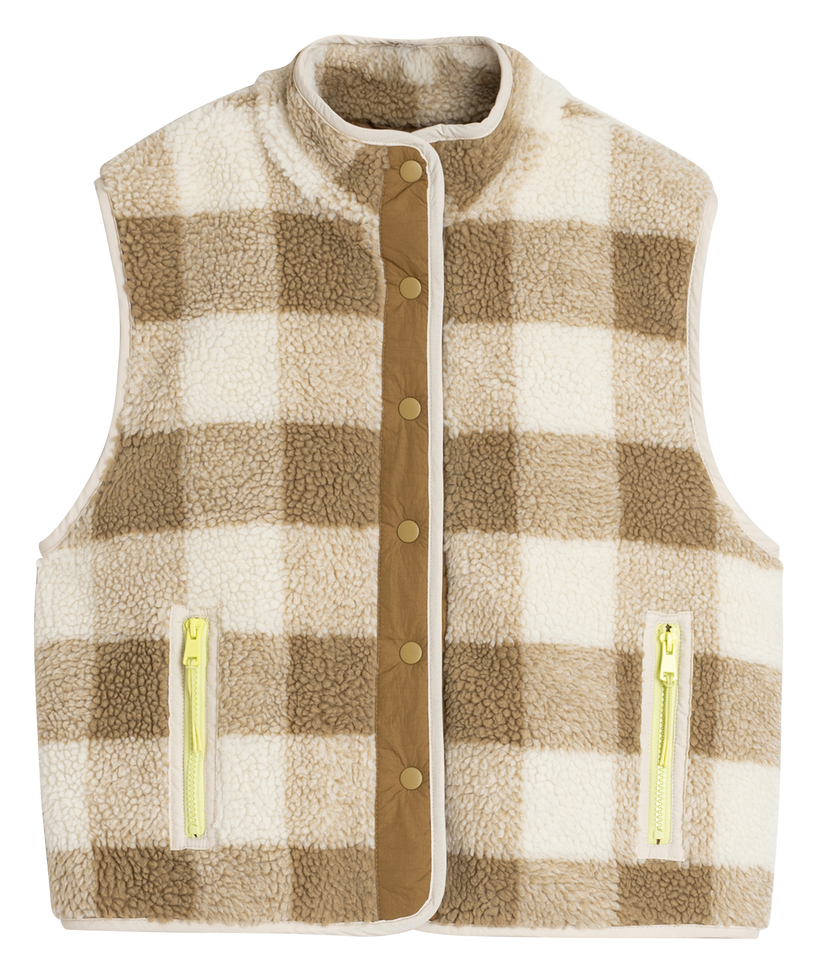 Checked gilet INDI & COLD Green