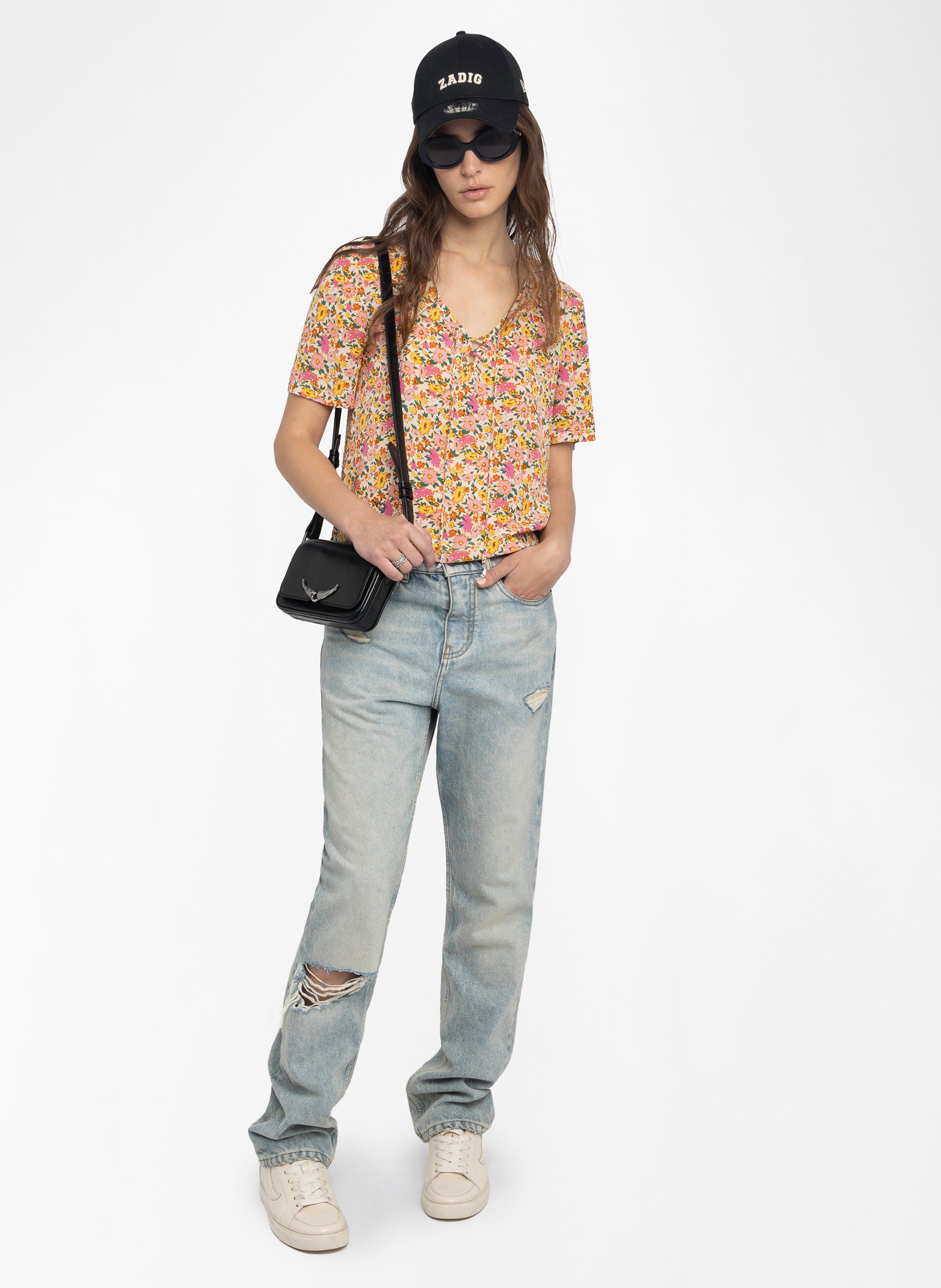 Top droit imprimé ZADIG&VOLTAIRE Blanc