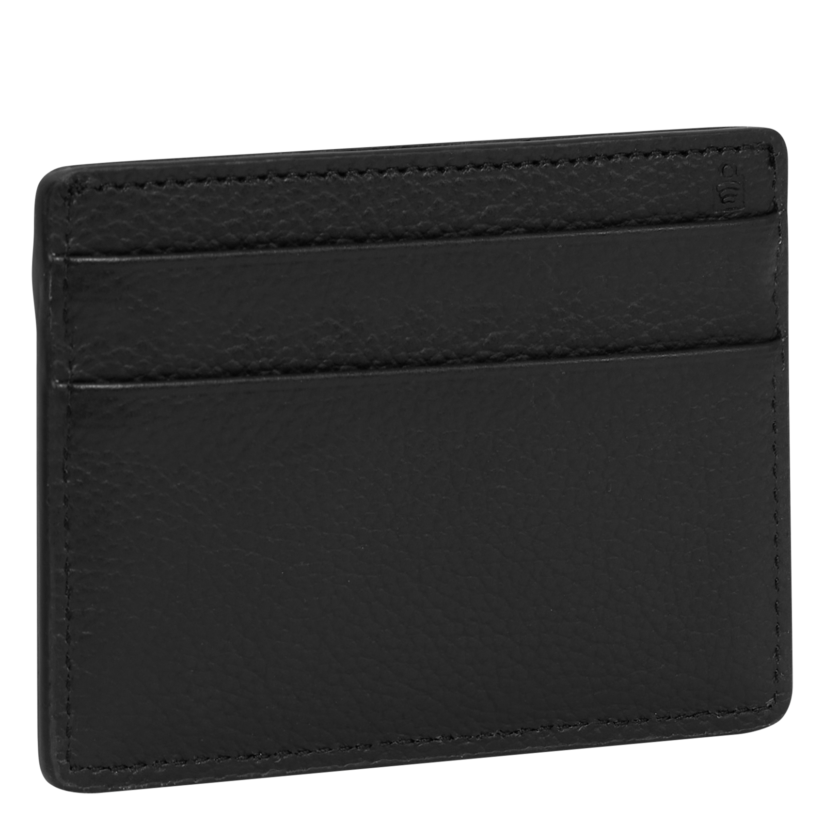 - 100% leather, - 6 cardholder slots, - 1 central compartment, - Size: L10 x H7 cm. LE TANNEUR Black