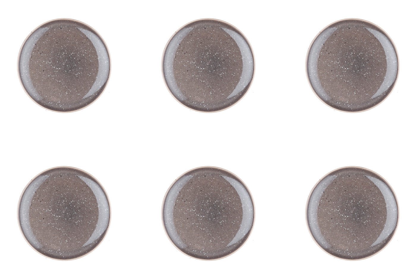 Stellar plate ø18cm - 6 pieces - concrete grey BJORN Grey