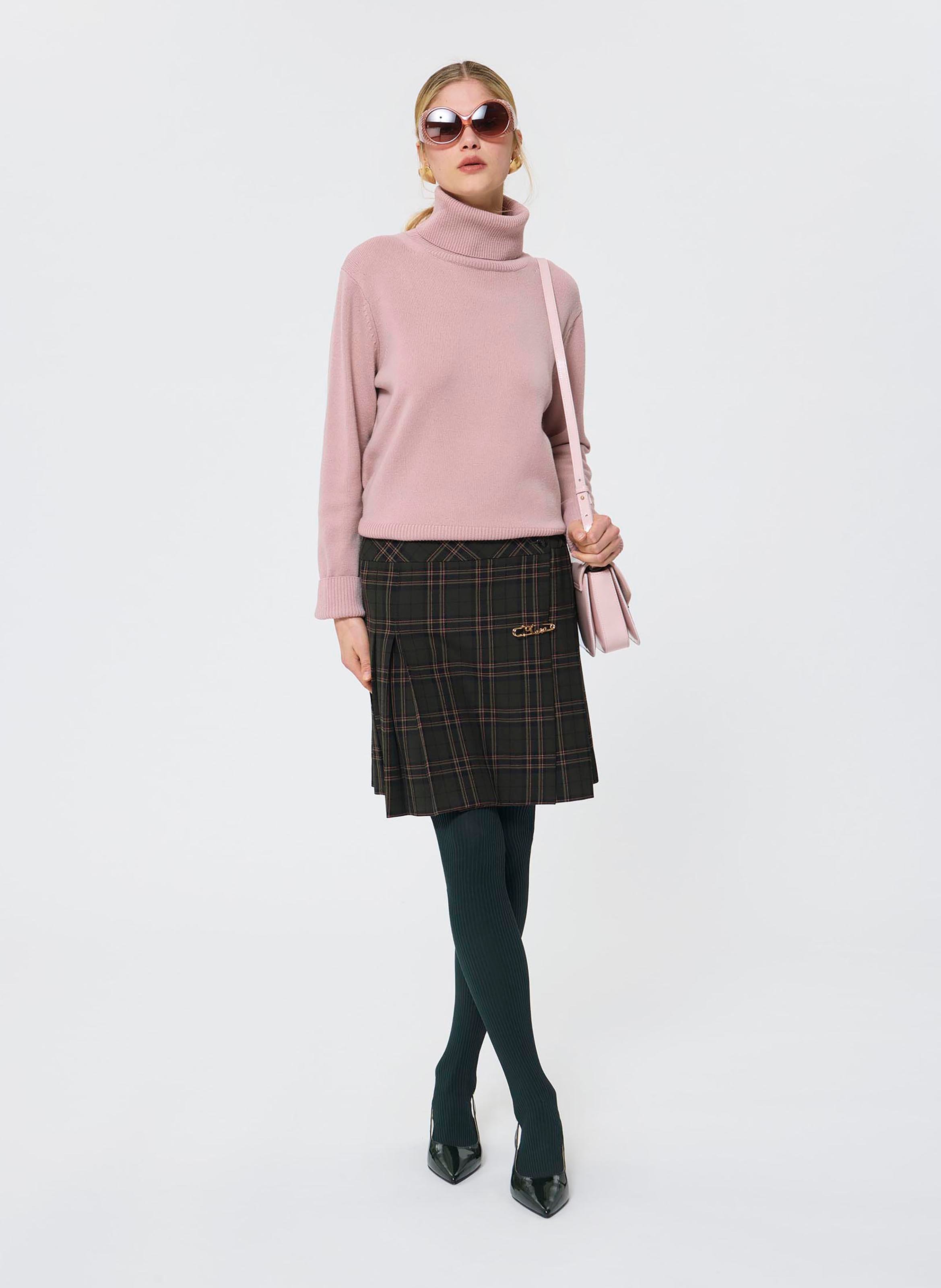 Solid wool turtleneck sweater TARA JARMON Beige