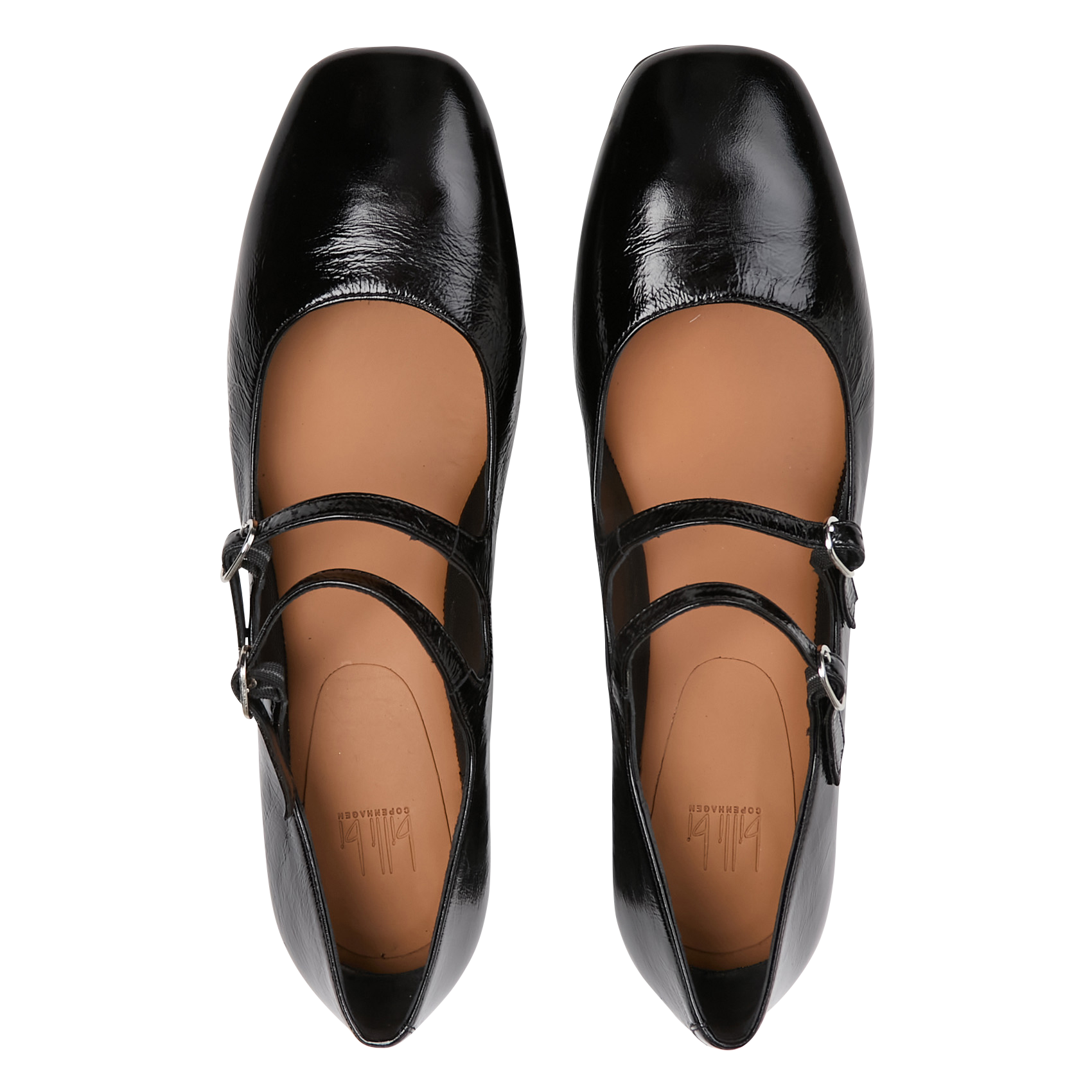 Ballerinas aus Lackleder Schwarz