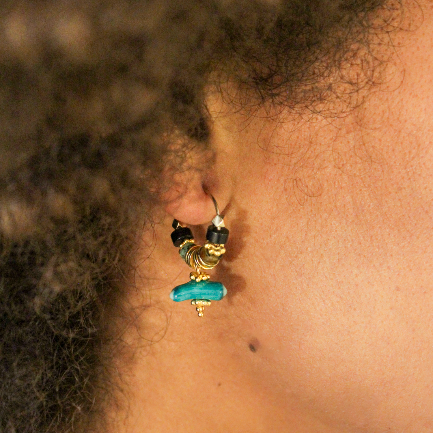 Mini hoops heishi - alba L'ATELIER DES DAMES Golden