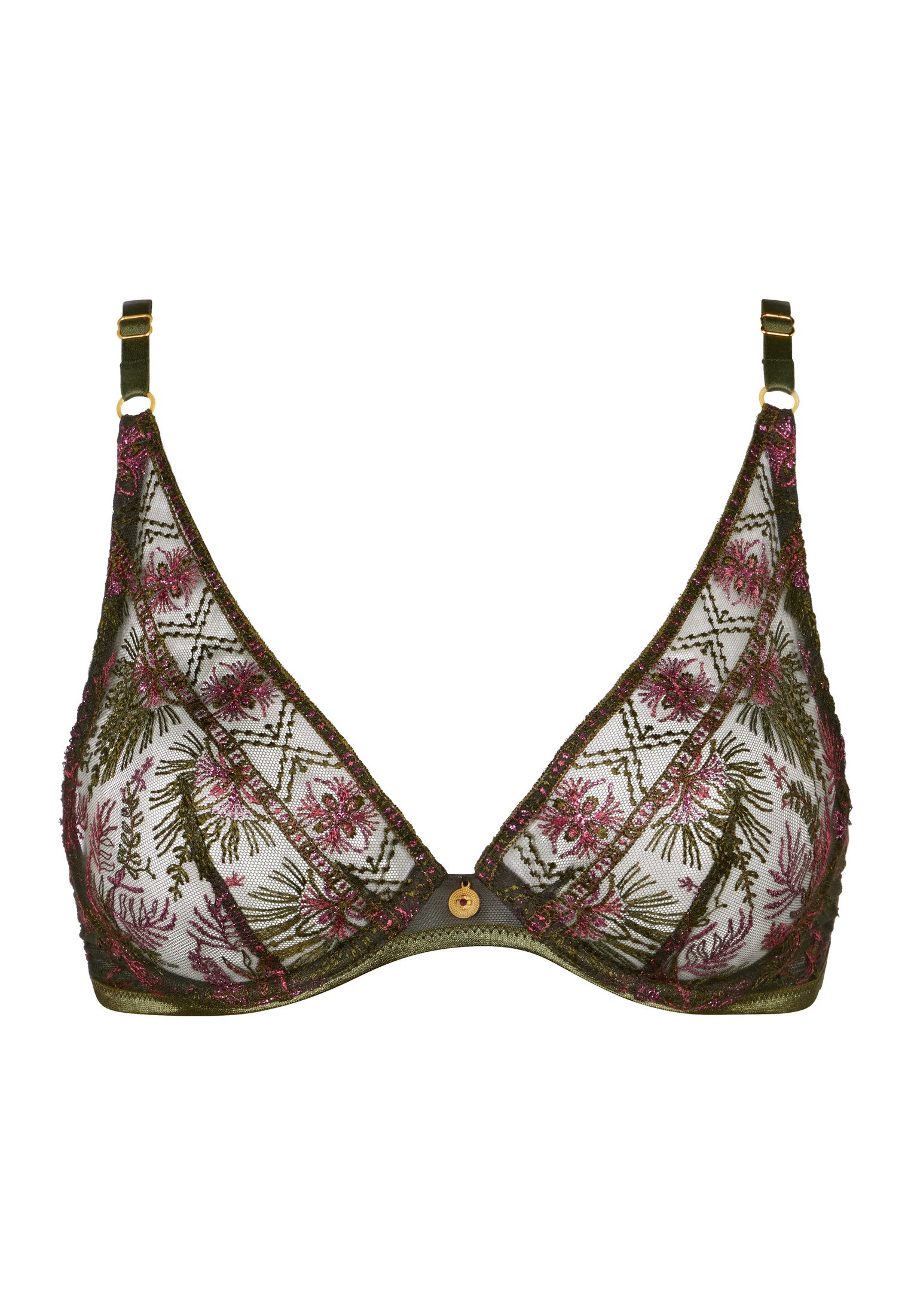 Architecture underwired triangle bra AUBADE Green