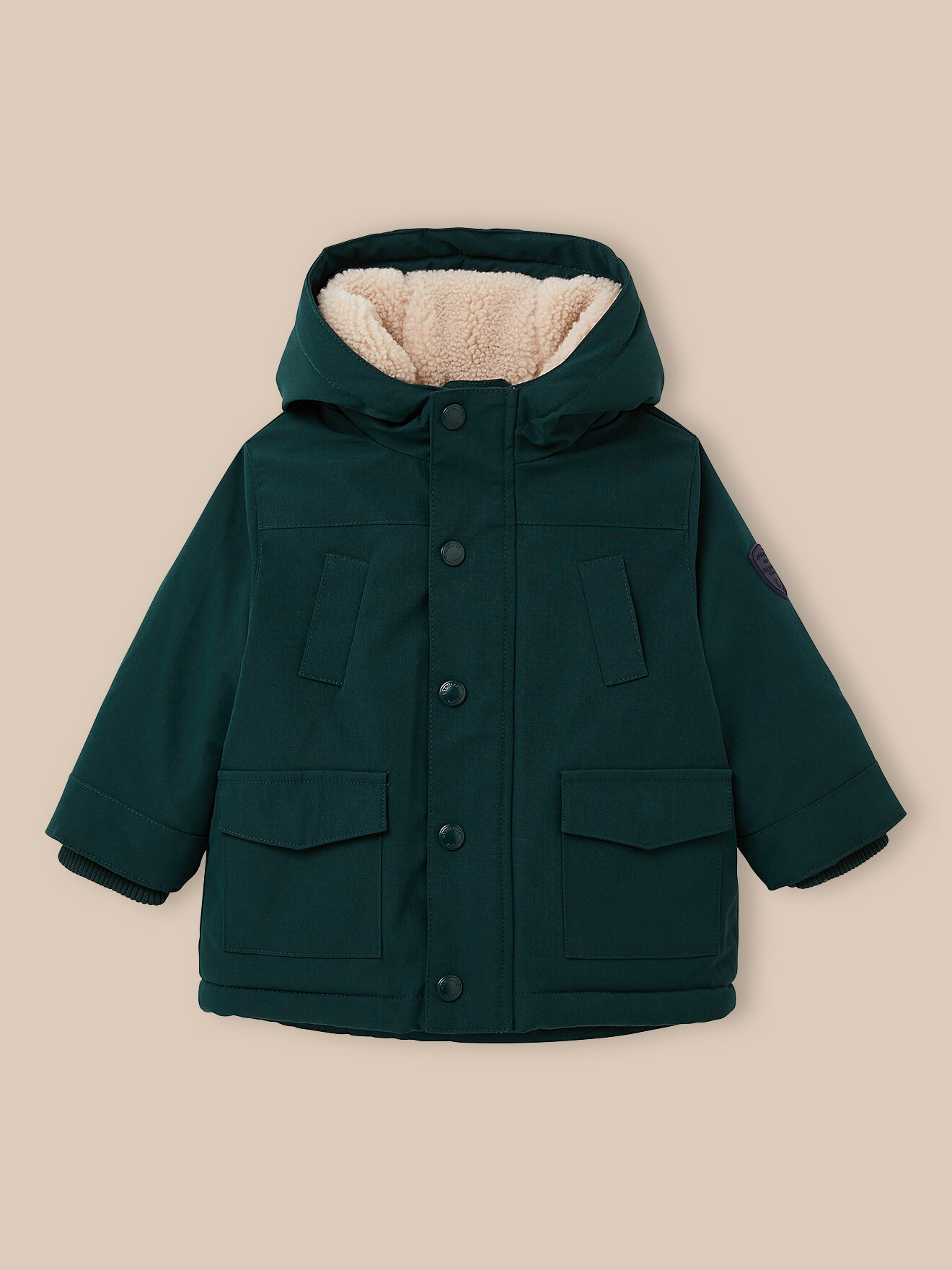 Sherpa-lined parka CYRILLUS Green