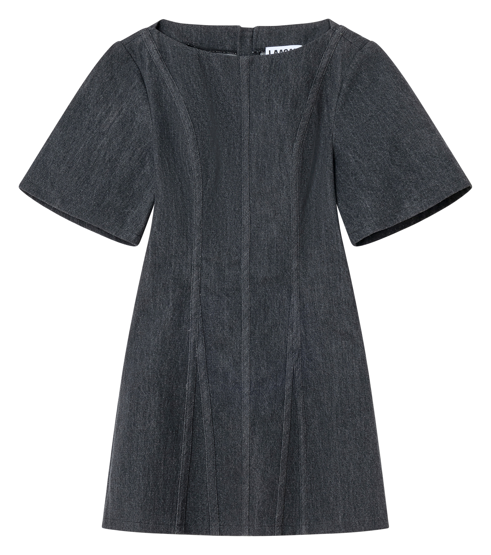 Short denim round-neck dress LAAGAM Silver
