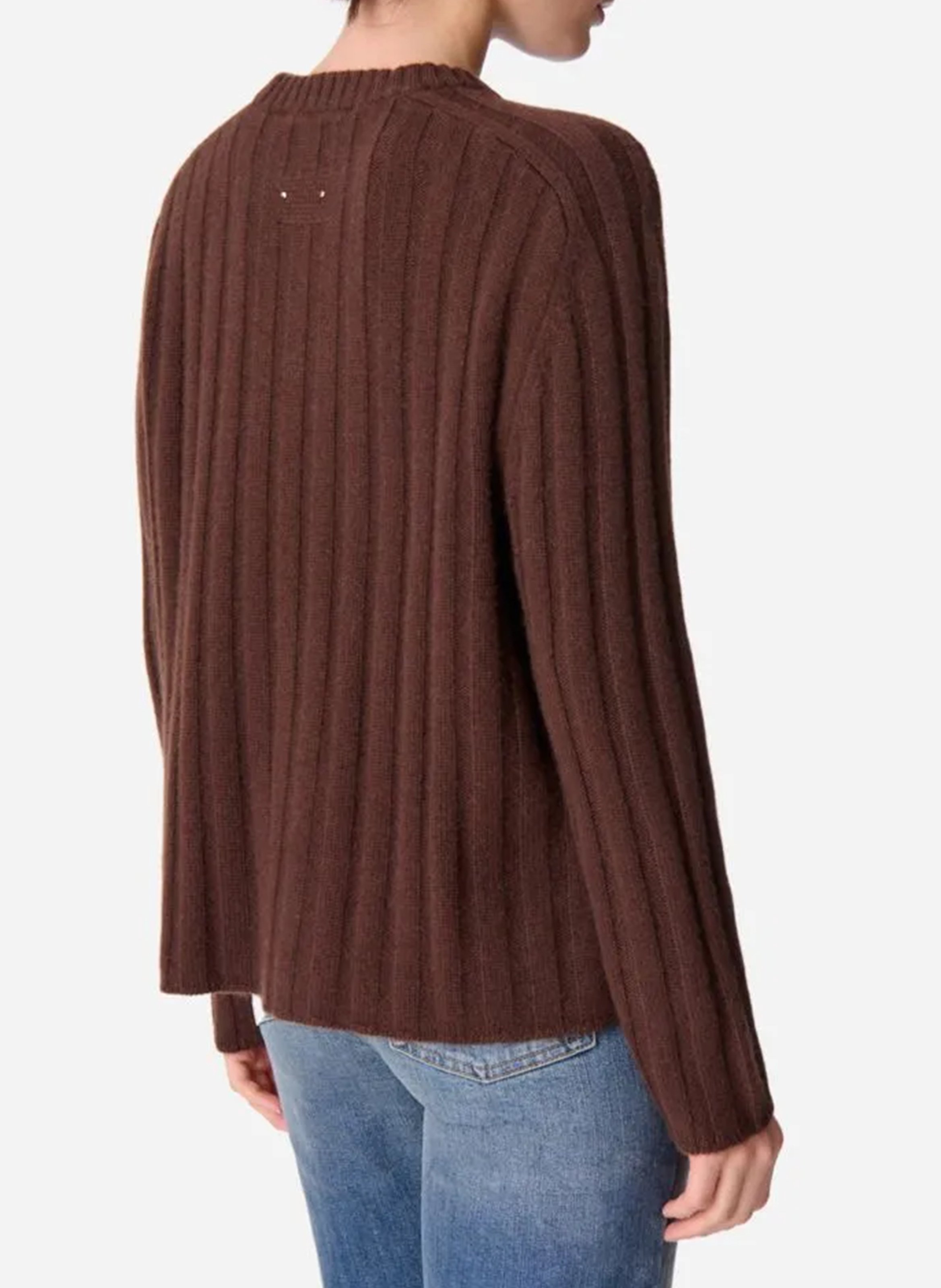 Pull col rond en cachemire VANESSA BRUNO Marron