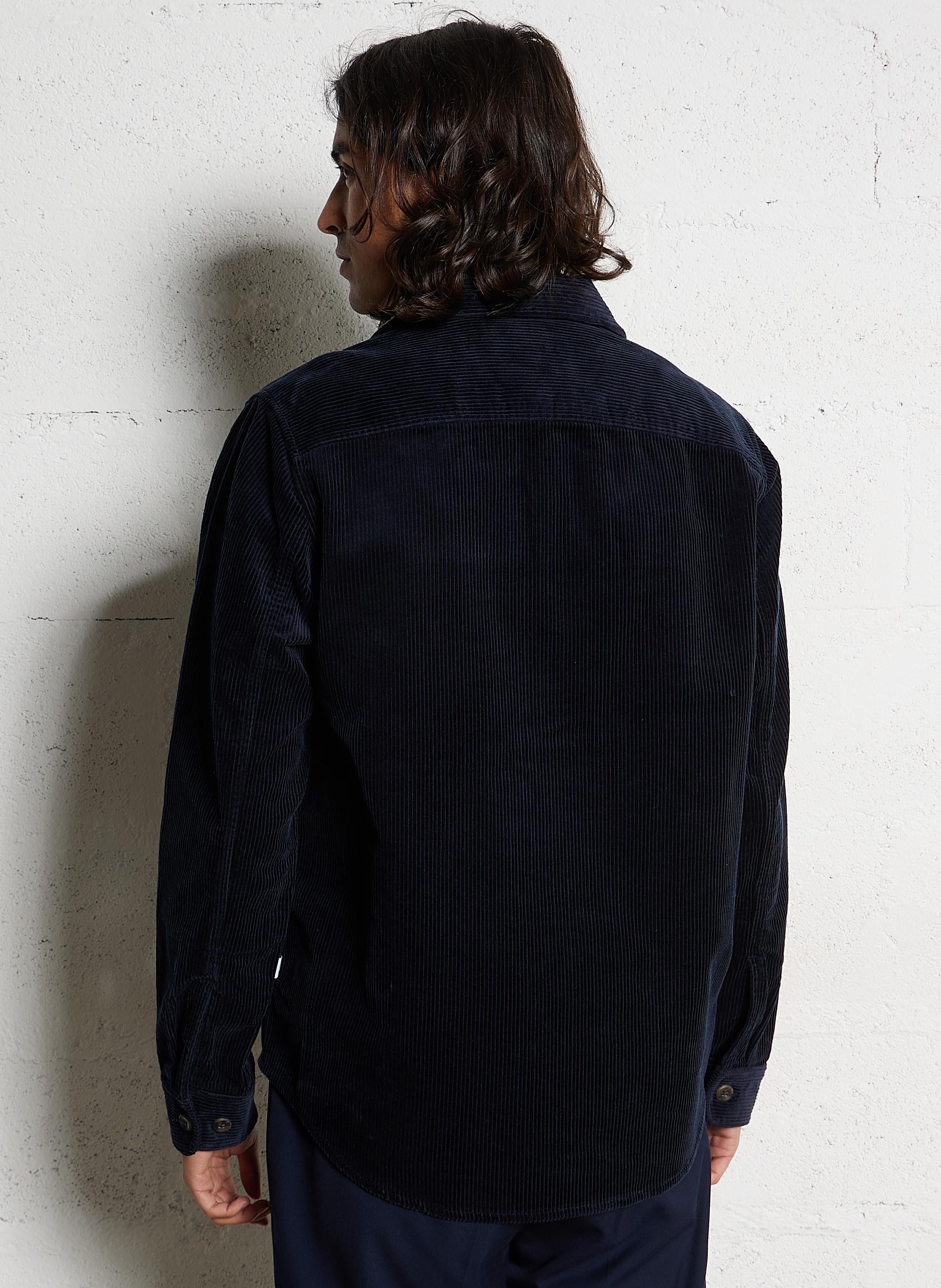 Katoenen overhemd met klassieke kraag LES DEUX Blauw