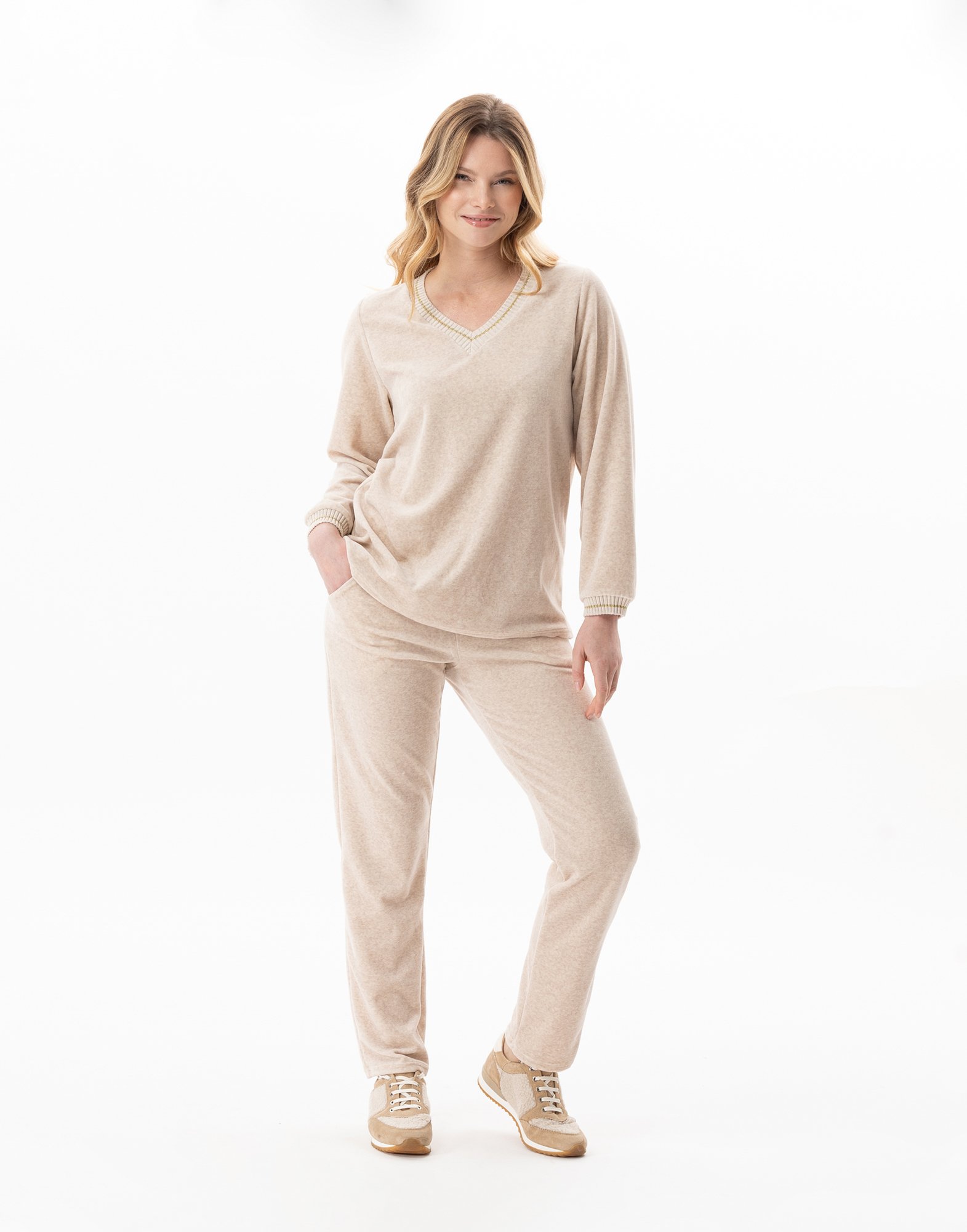 Velvet homewear set LE CHAT Beige