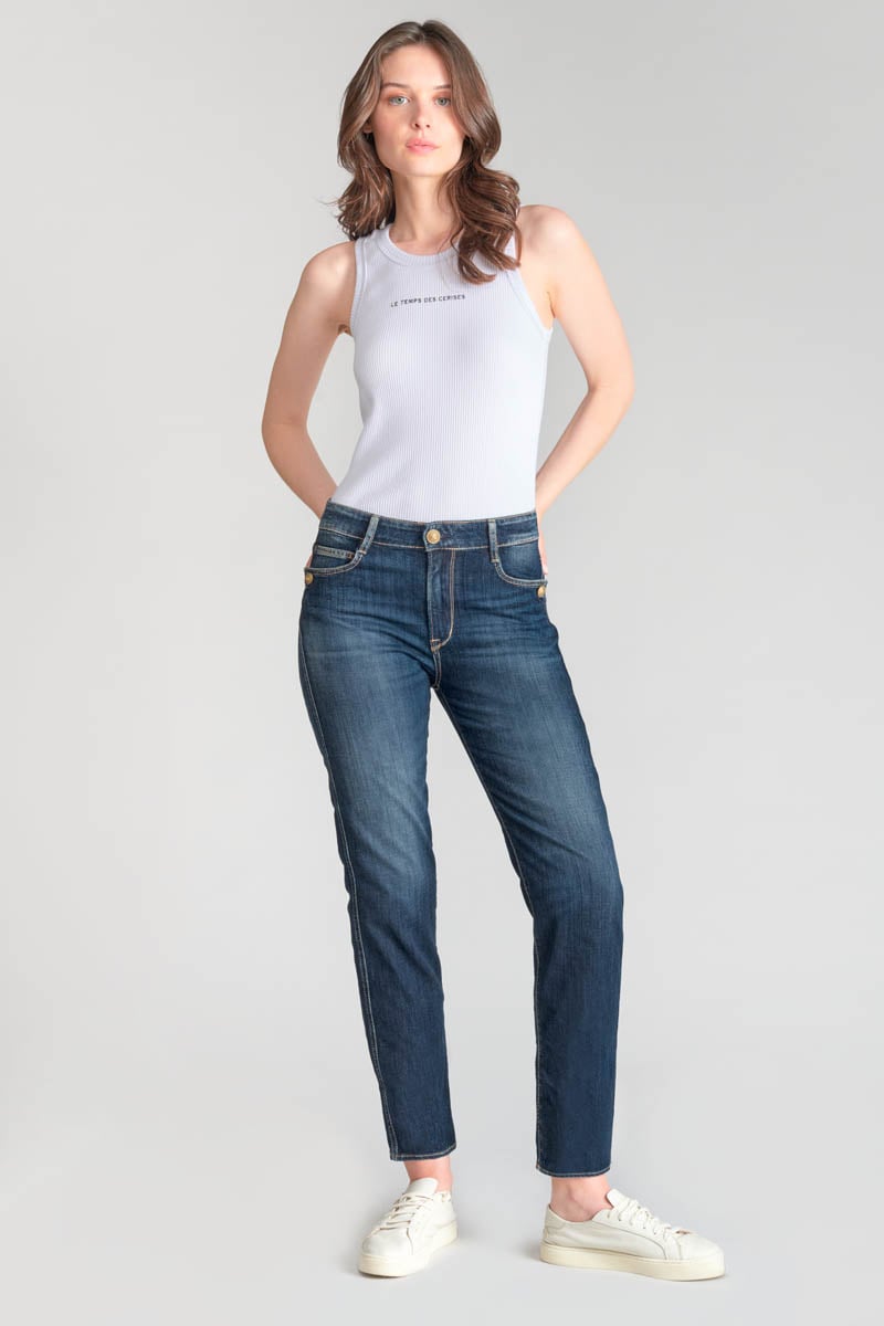 Straight jeans, 7/8 length LE TEMPS DES CERISES Blue
