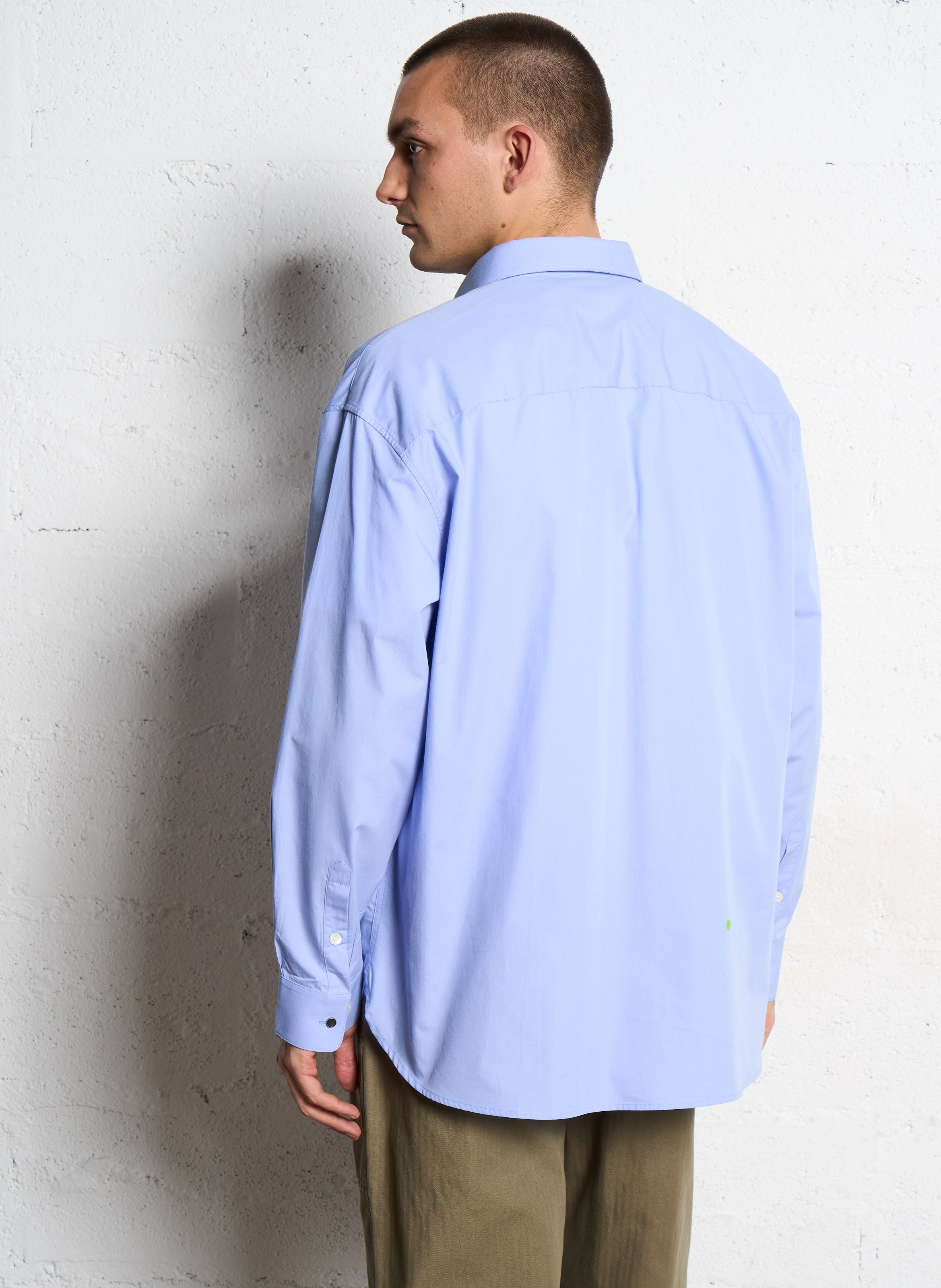 Camicia ampia con colletto alla americana in cotone IKKS Blu