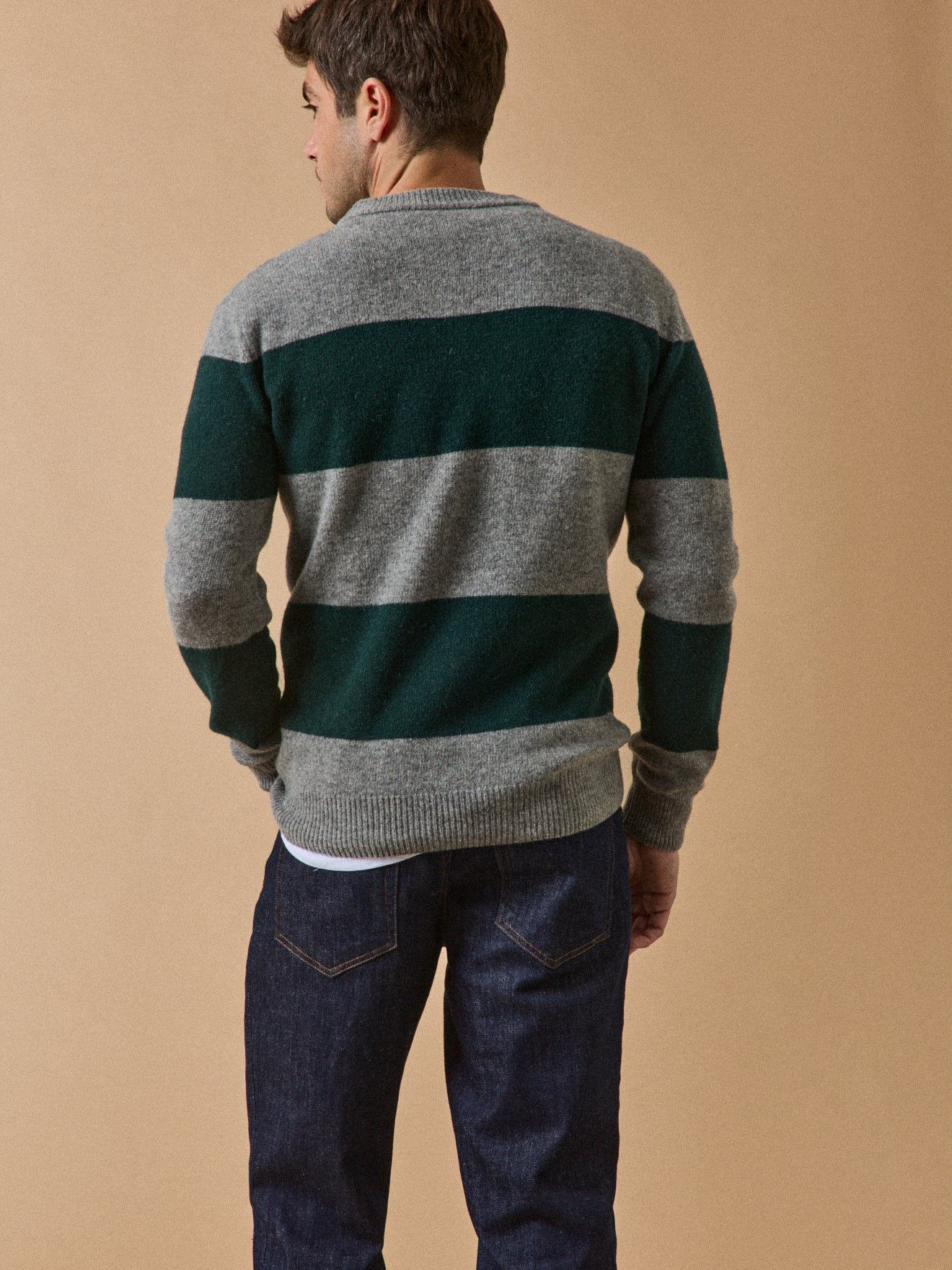 Striped wool blend sweater CYRILLUS Grey
