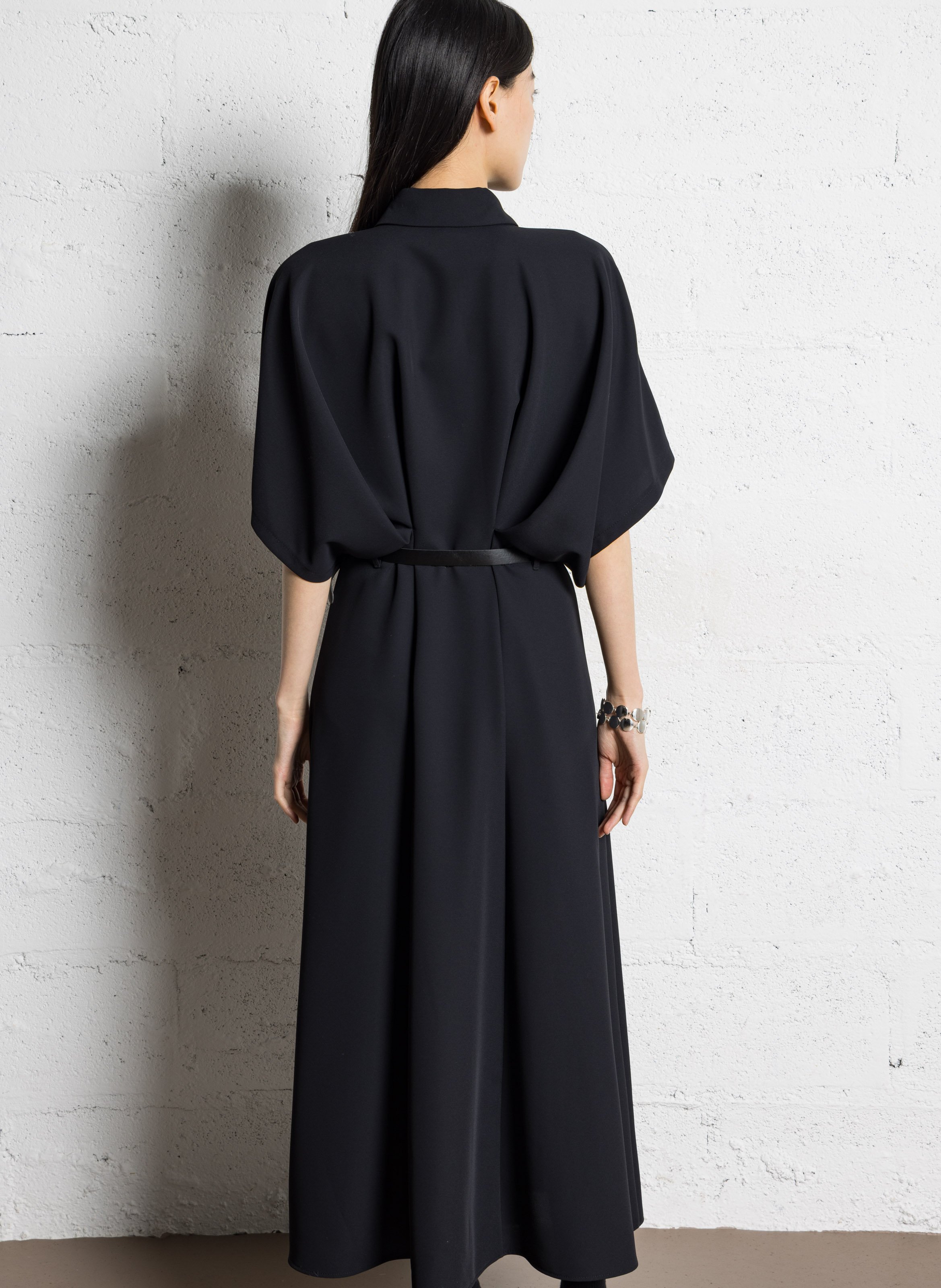 Robe longue col classique  IMPERIAL Noir