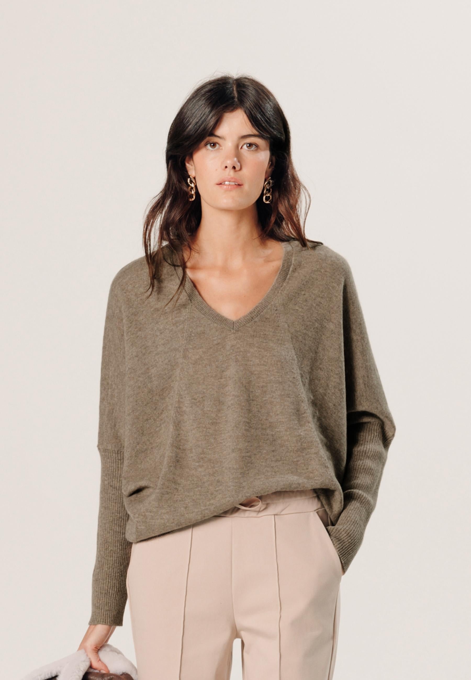 Oversized cashmere sweater RODIER Beige