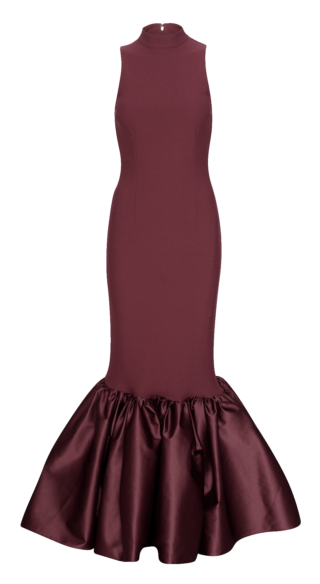 Long high-neck dress ROTATE Brown