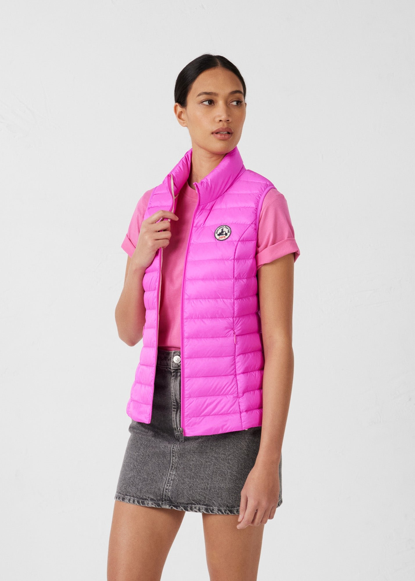 Sleeveless lightweight down vest seda JOTT Pink