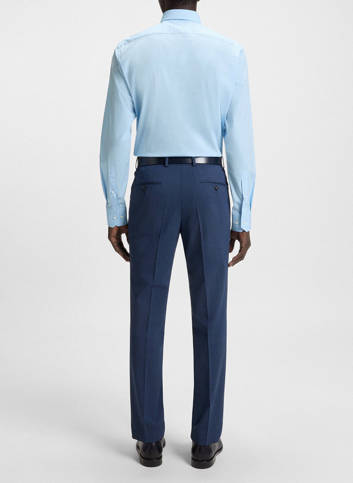 Cotton-blend shirt with classic collar BOSS Blue