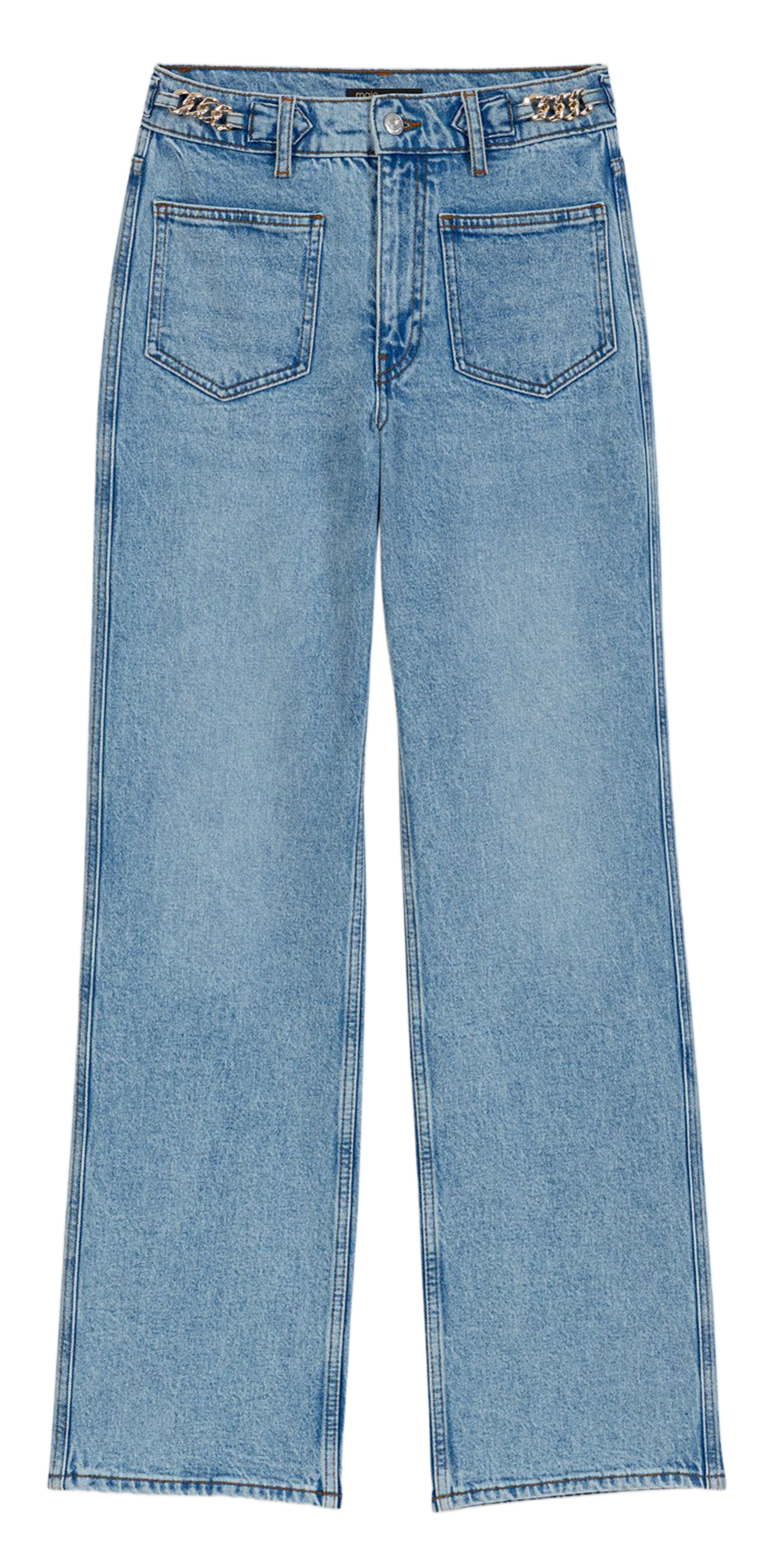 Rechte jeans - katoenblend MAJE Blauw