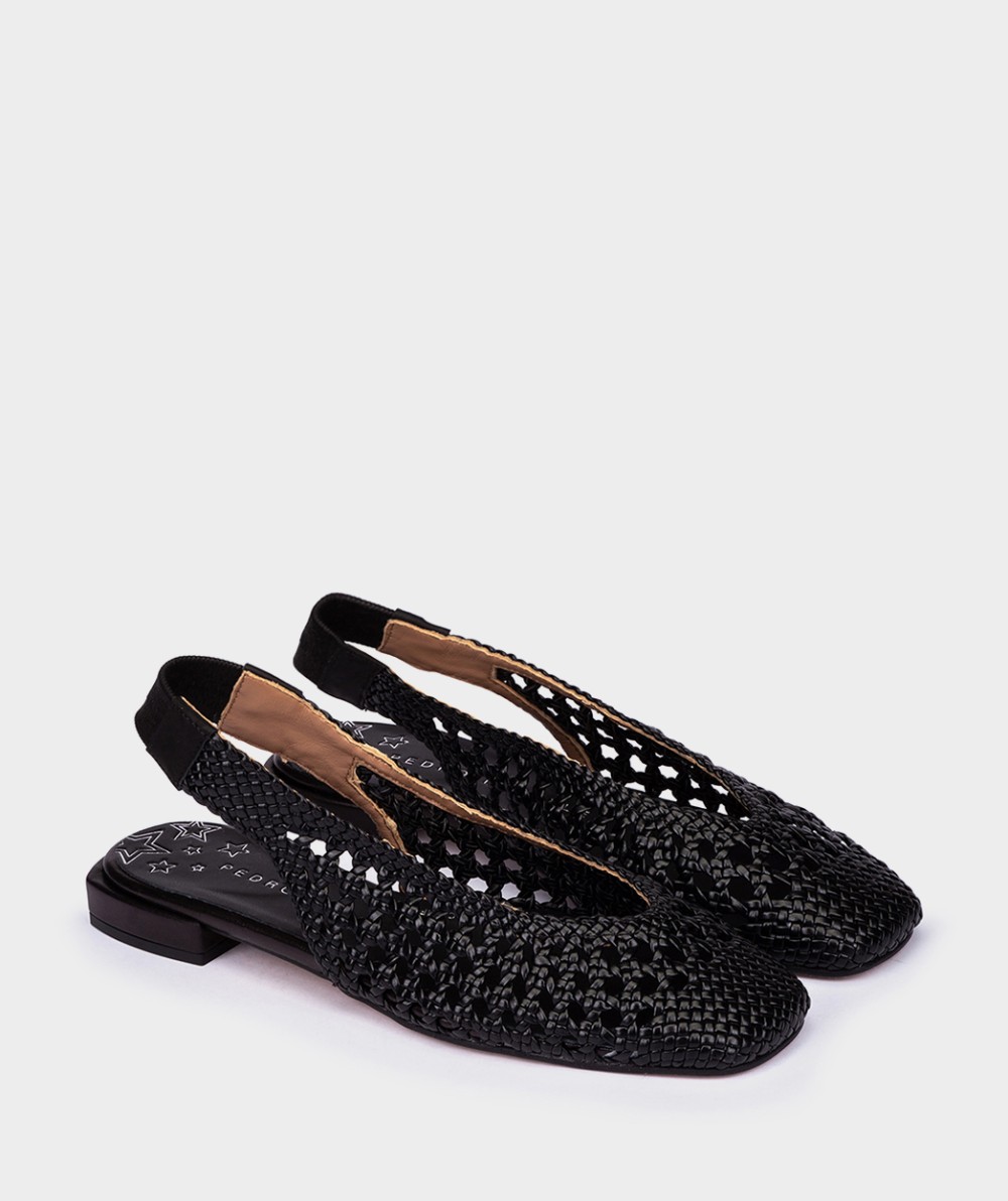Black braided ballet flats at the back PEDRO MIRALLES Black