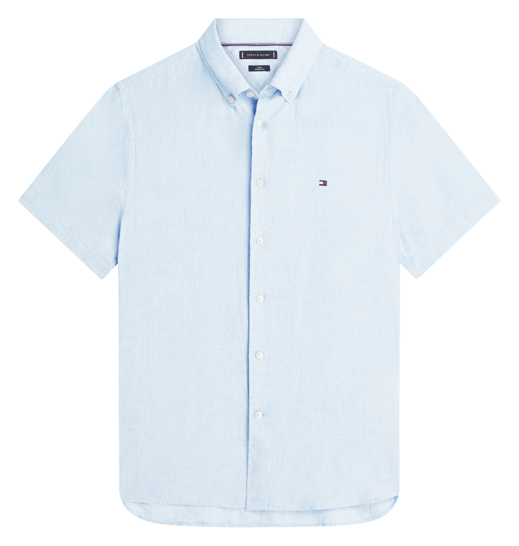 Chemise droite col classique en lin TOMMY HILFIGER Bleu