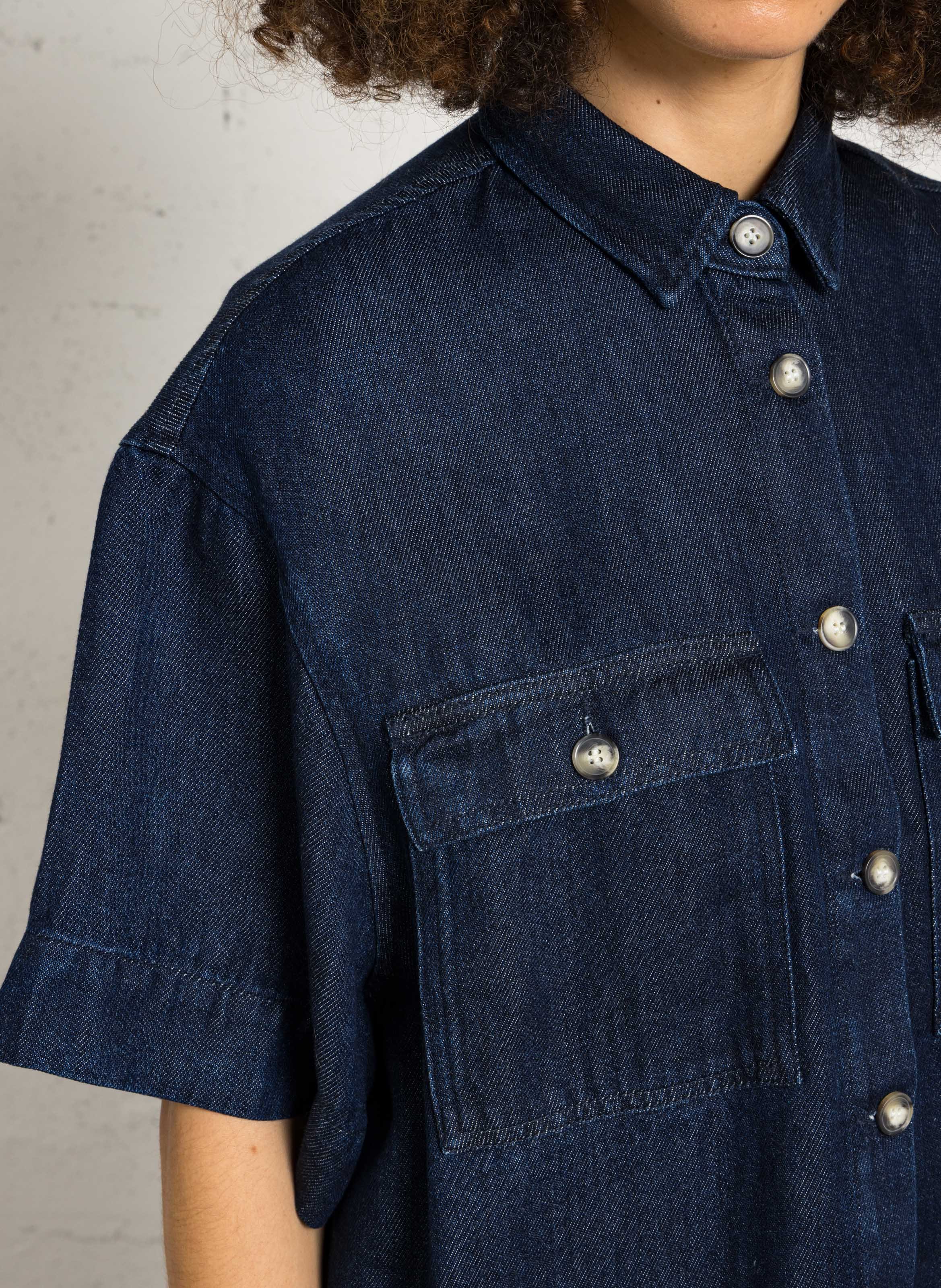 Chemise en denim oversize  DES PETITS HAUTS Bleu
