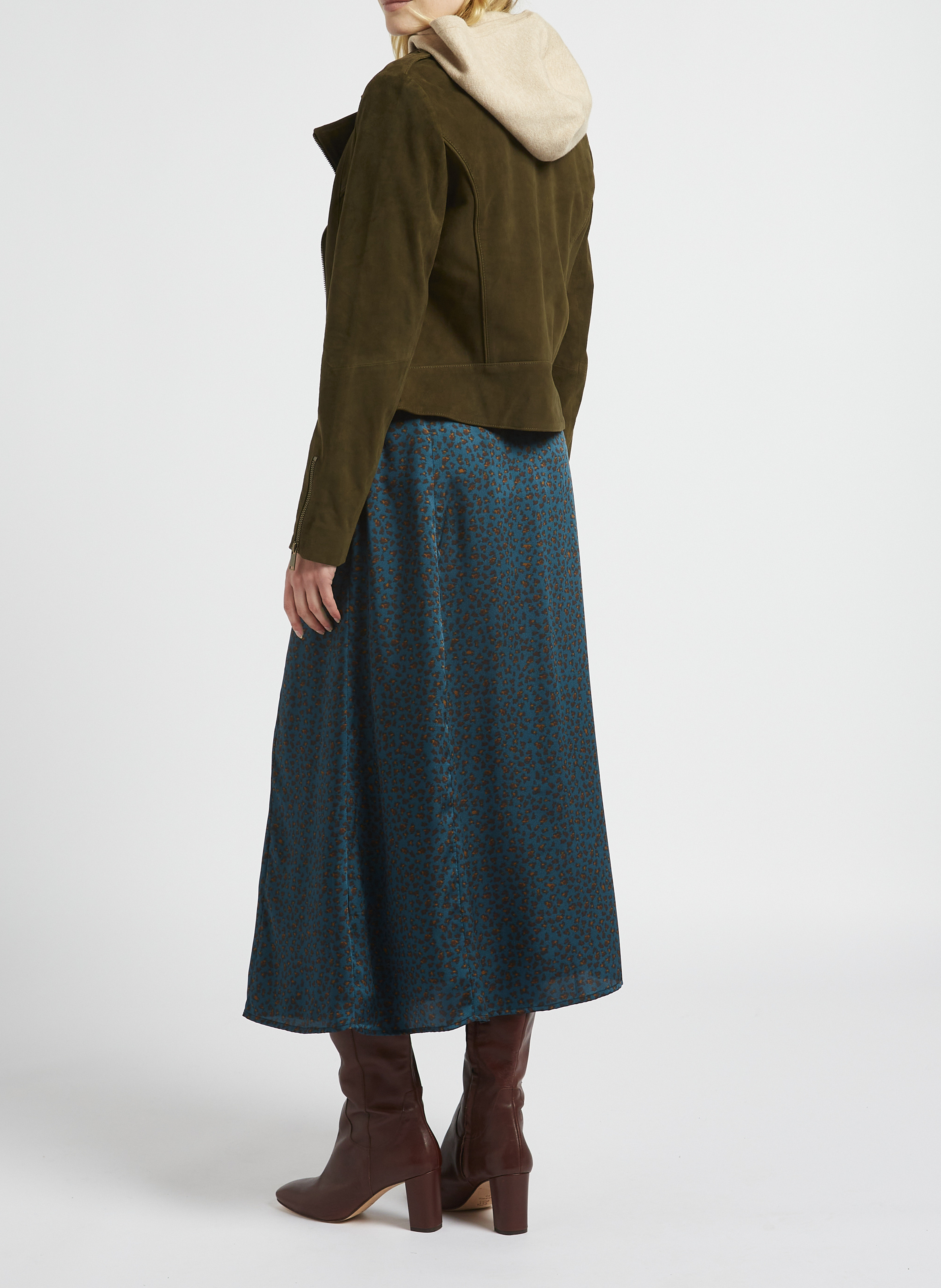 Rundhalsausschnitt T-Shirt aus Baumwollmischung ONE STEP Beige