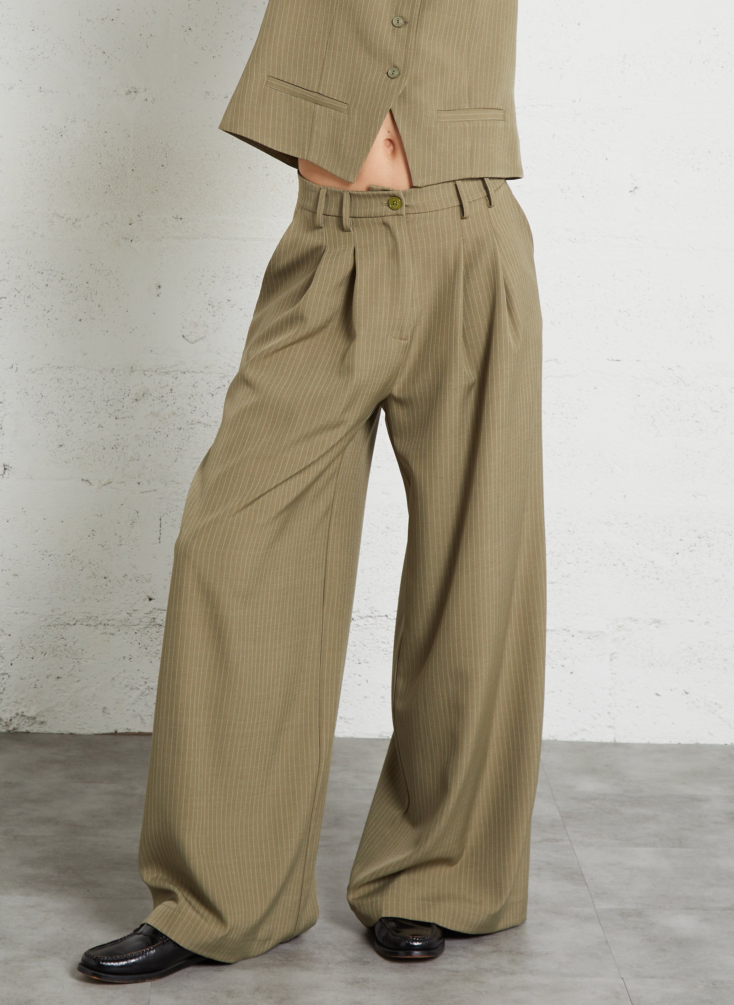 Wide trousers PLEASE Khaki