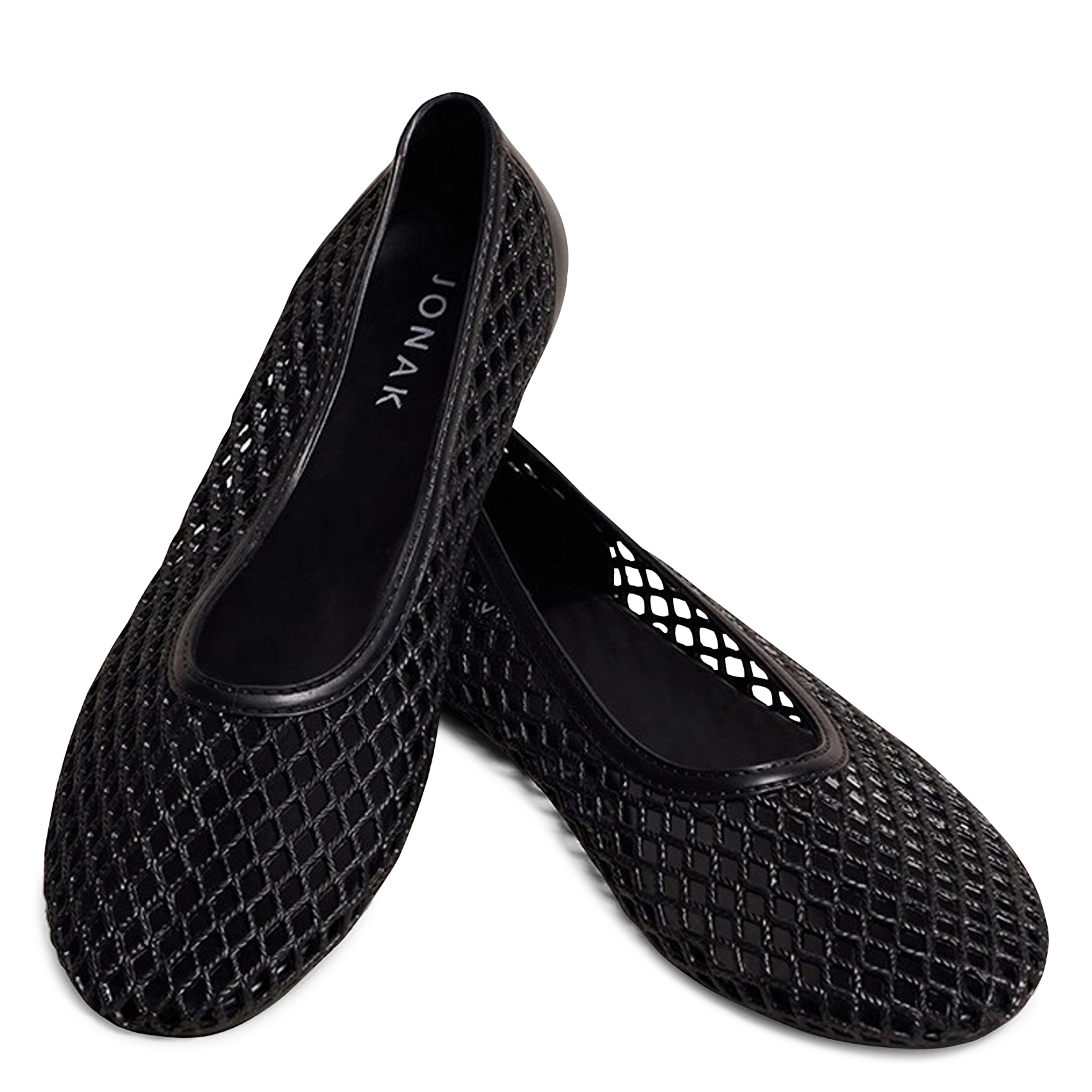 Round-toe mesh ballet flats JONAK Black