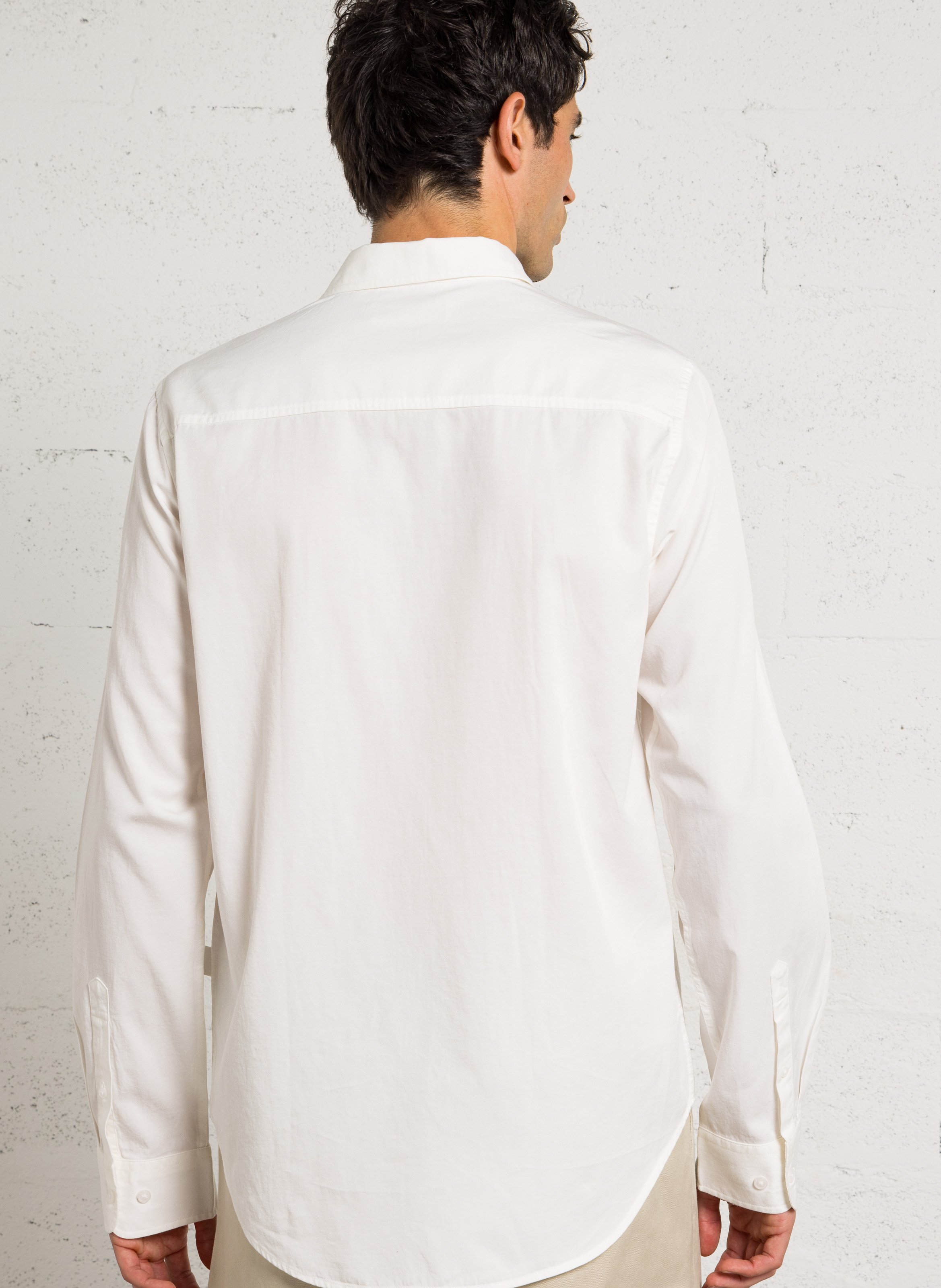 Chemise droite col classique en coton mélangé MINIMUM Blanc